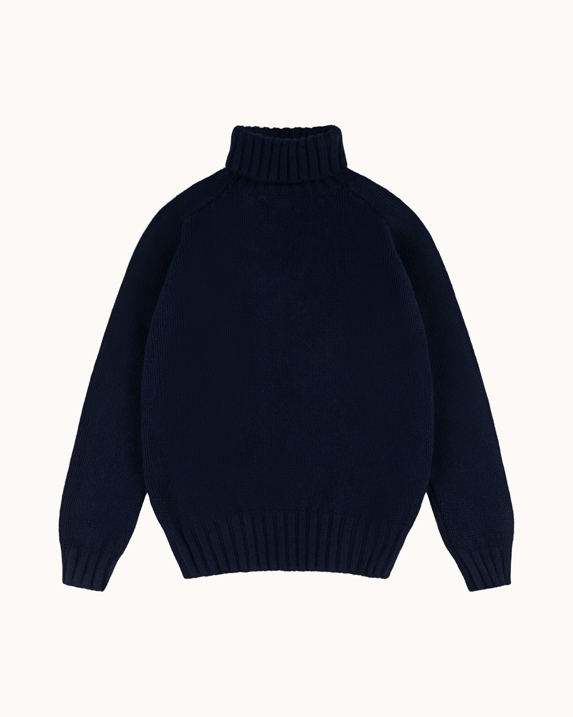 Lambswool Submariner Rollneck Sweater - Navy