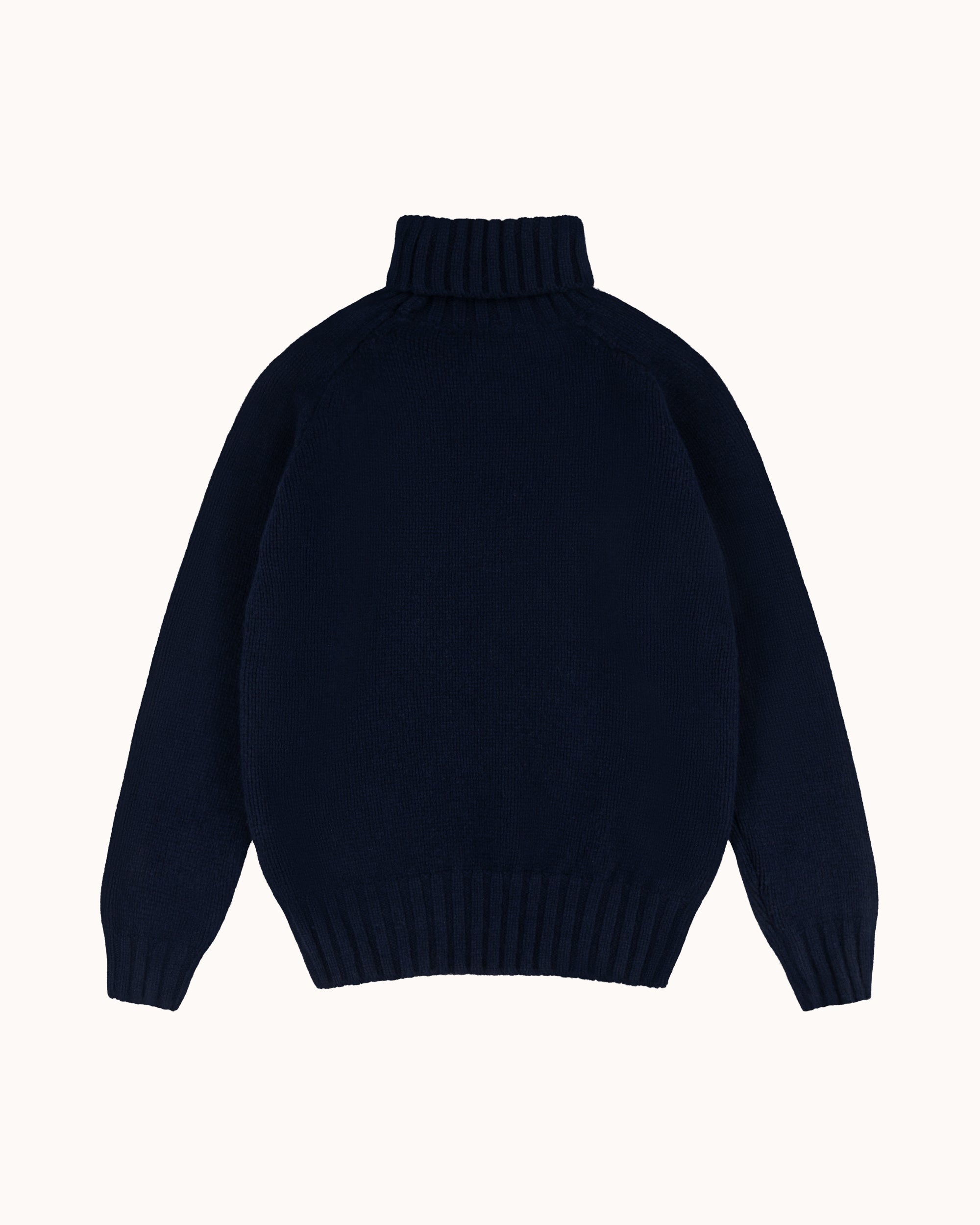 Lambswool Submariner Rollneck Sweater - Navy