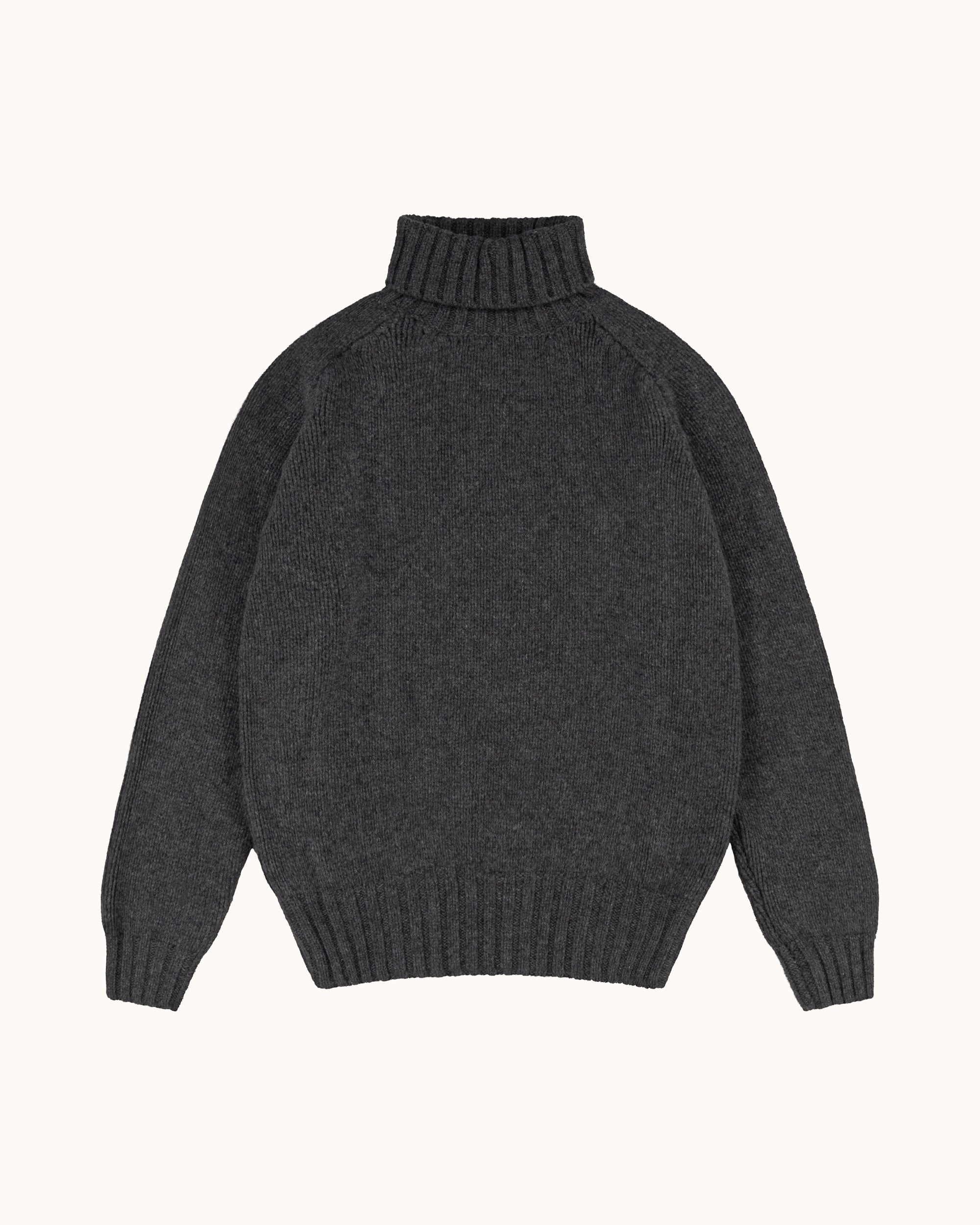 Lambswool Submariner Rollneck Sweater - Grey