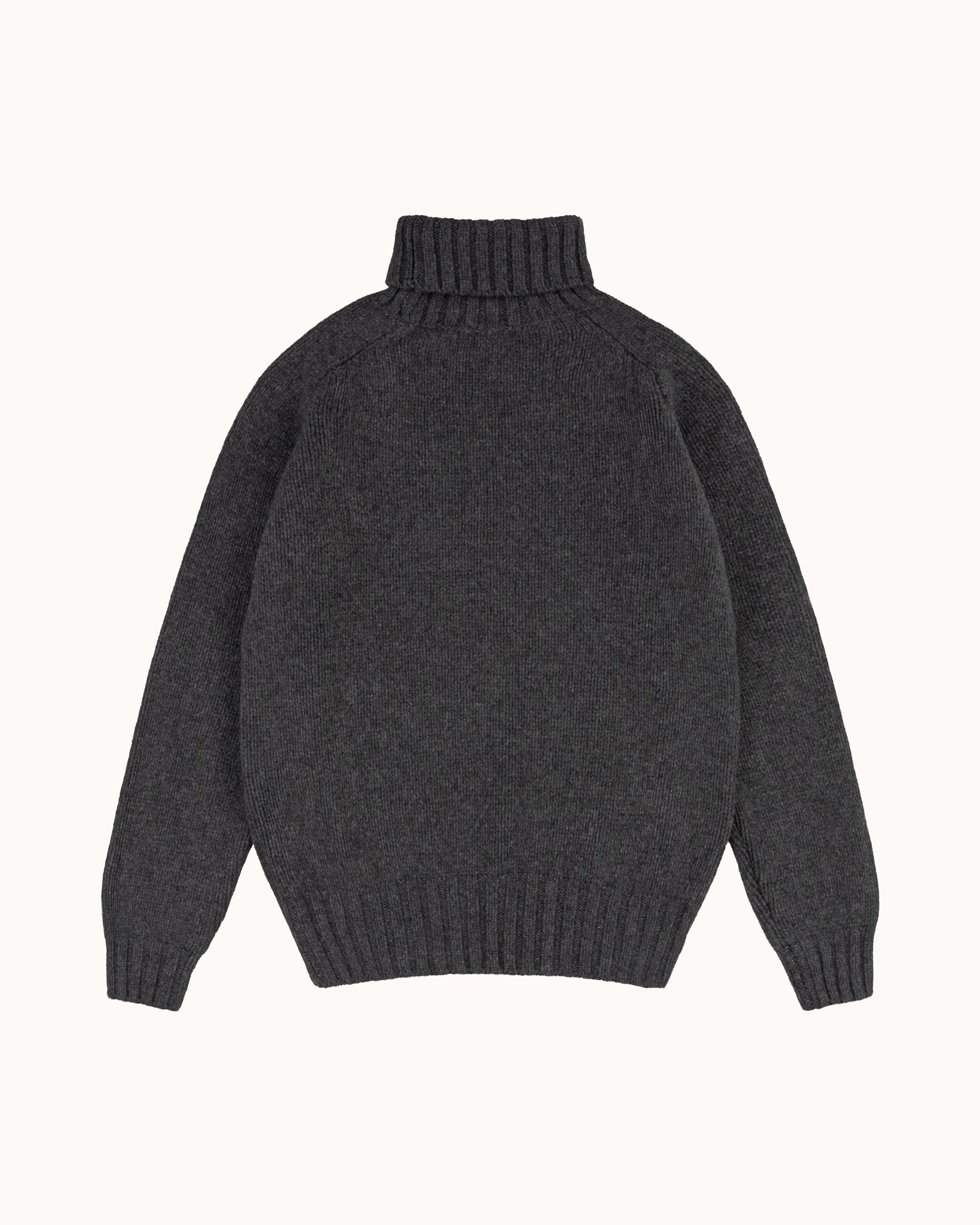 Lambswool Submariner Rollneck Sweater - Grey