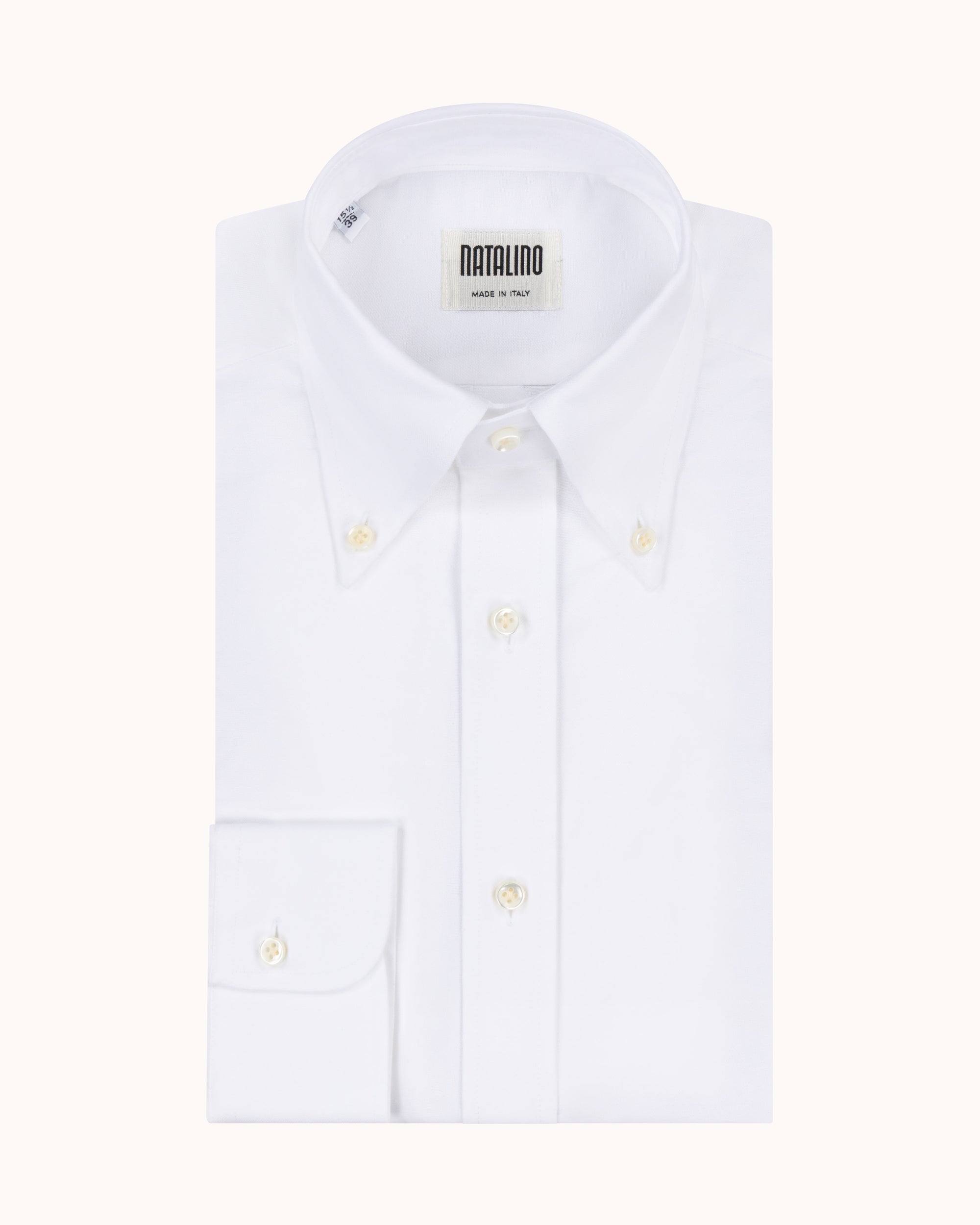 Button Down Collar Shirt - White Oxford Cotton