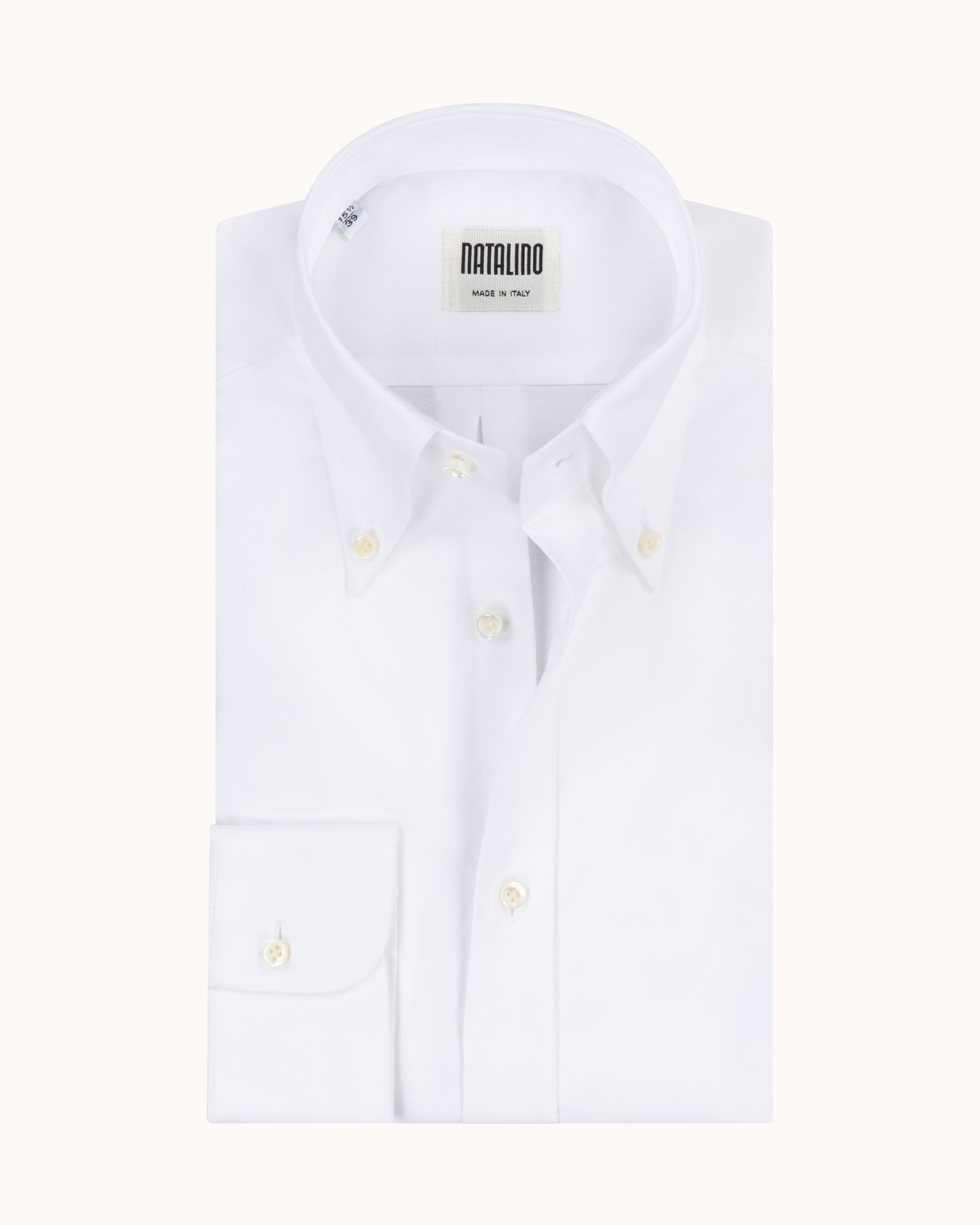 Button Down Collar Shirt - White Oxford Cotton