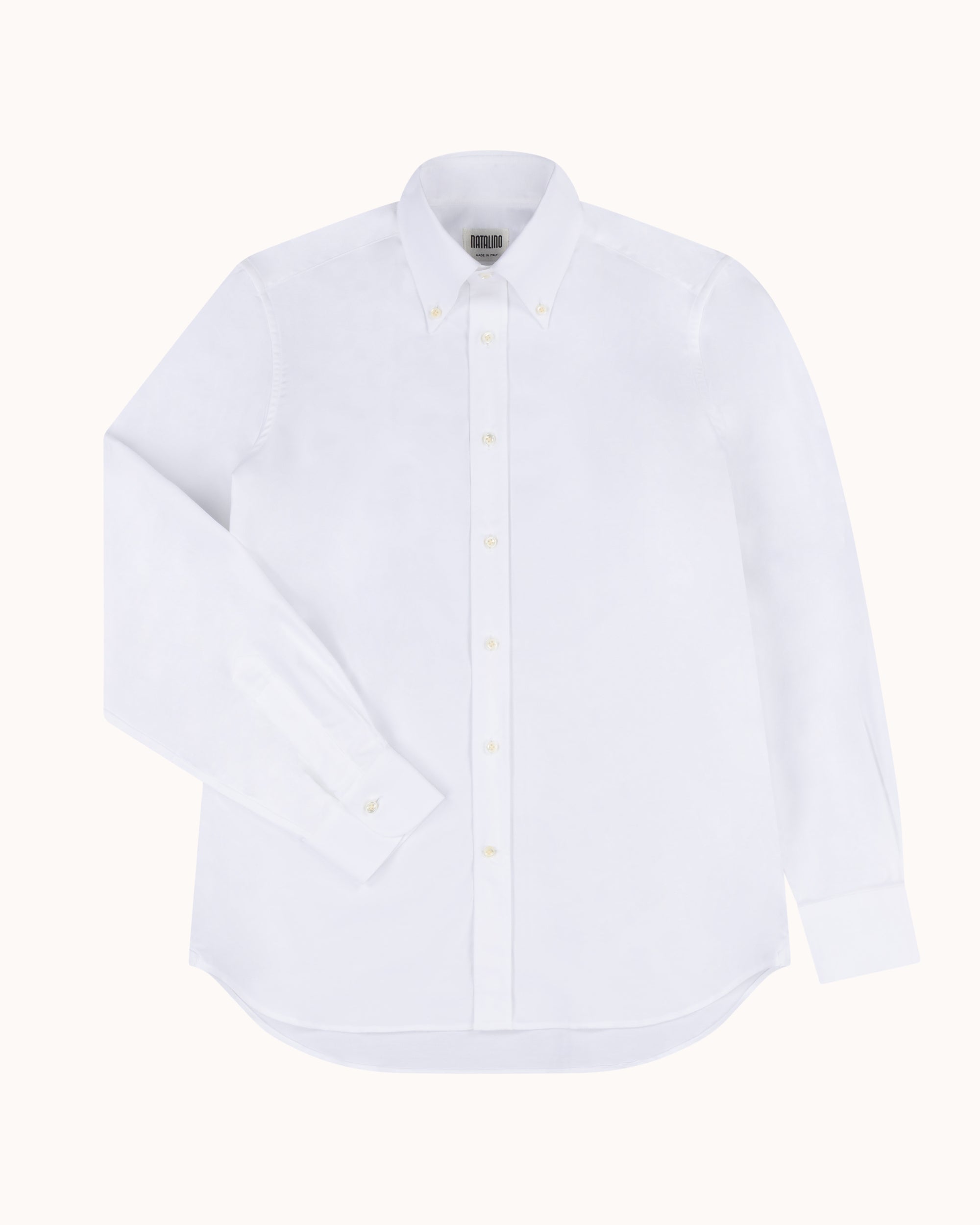 Button Down Collar Shirt - White Oxford Cotton