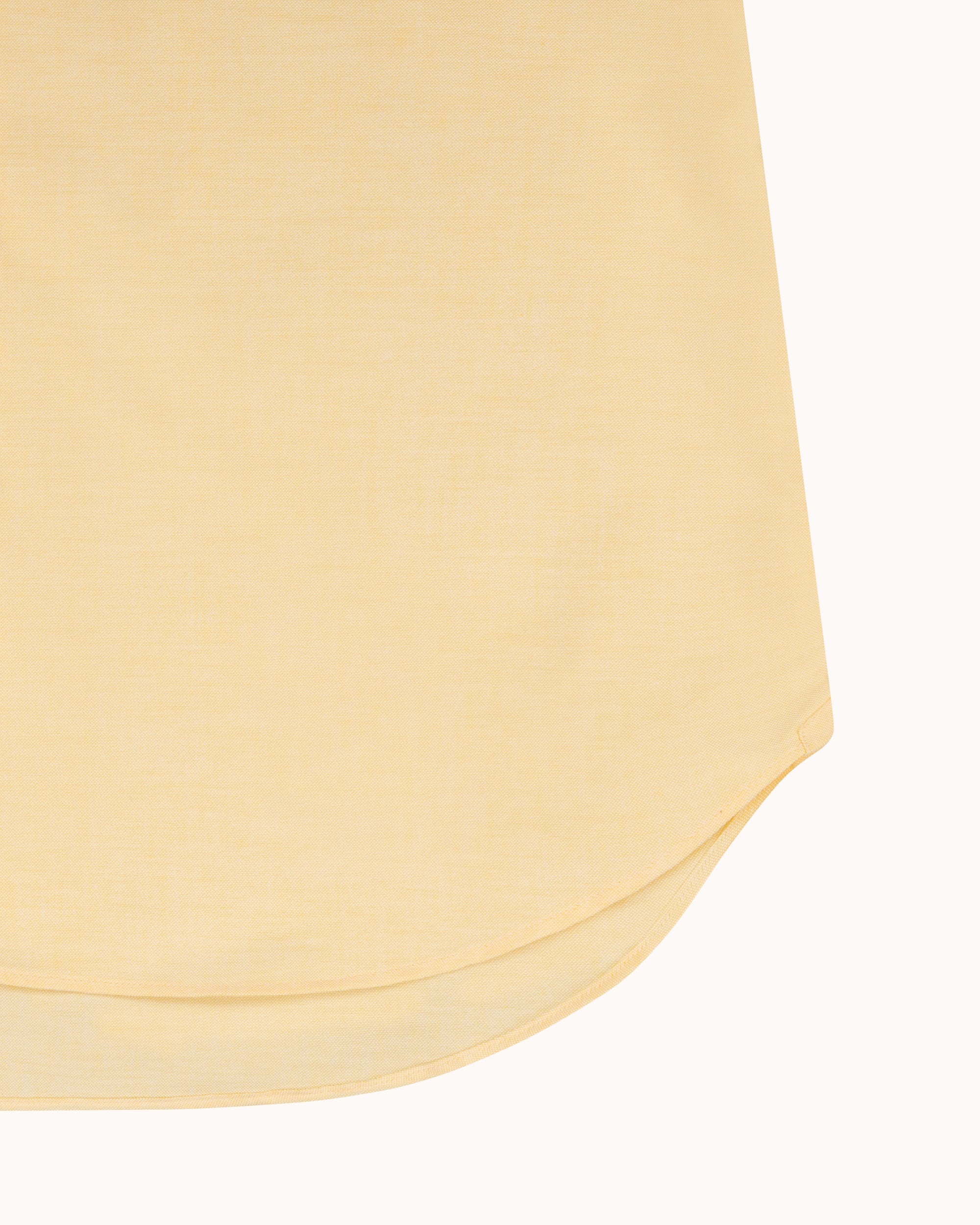 Button Down Collar Shirt - Yellow Oxford Cotton
