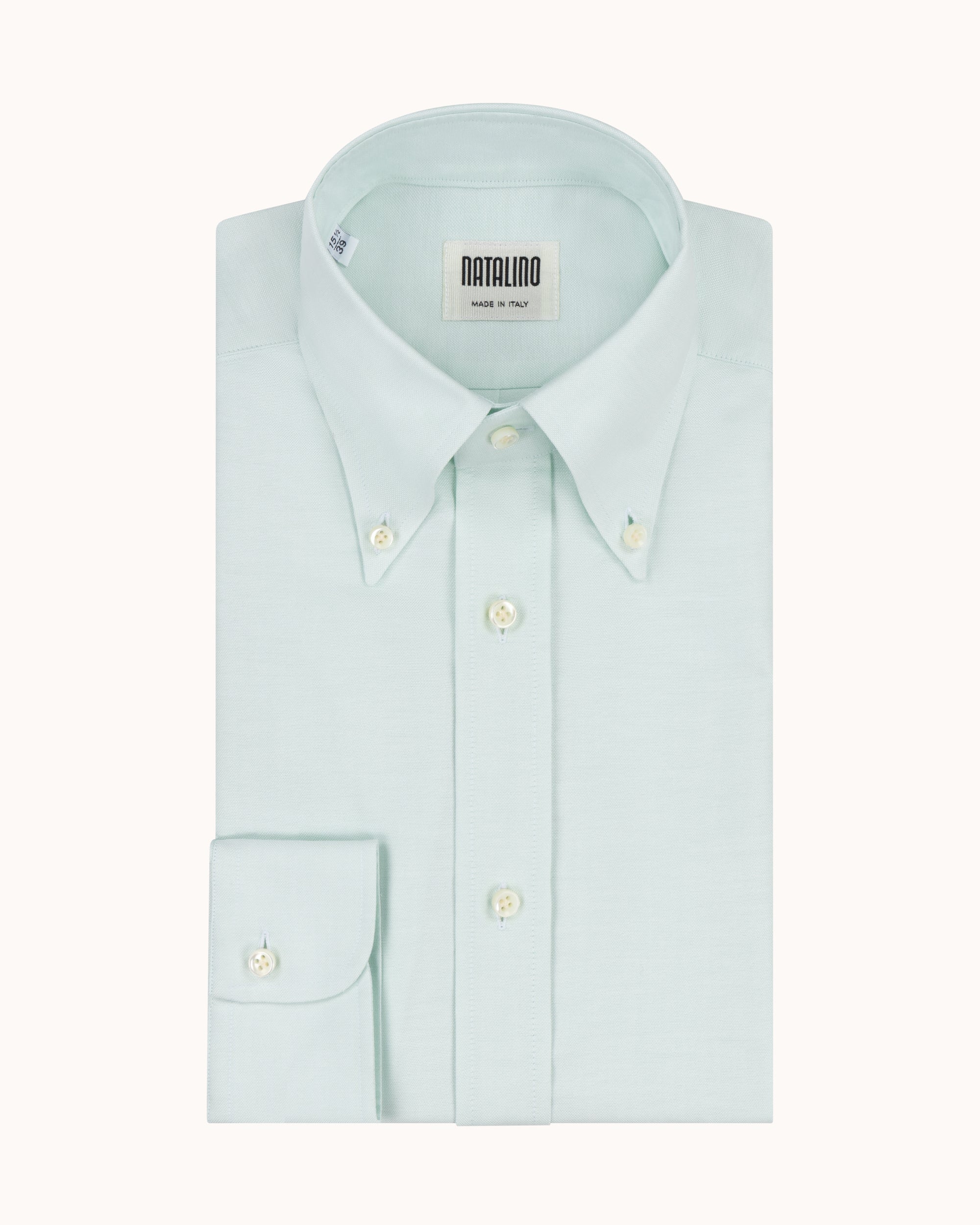 Button Down Collar Shirt - Green Oxford Cotton