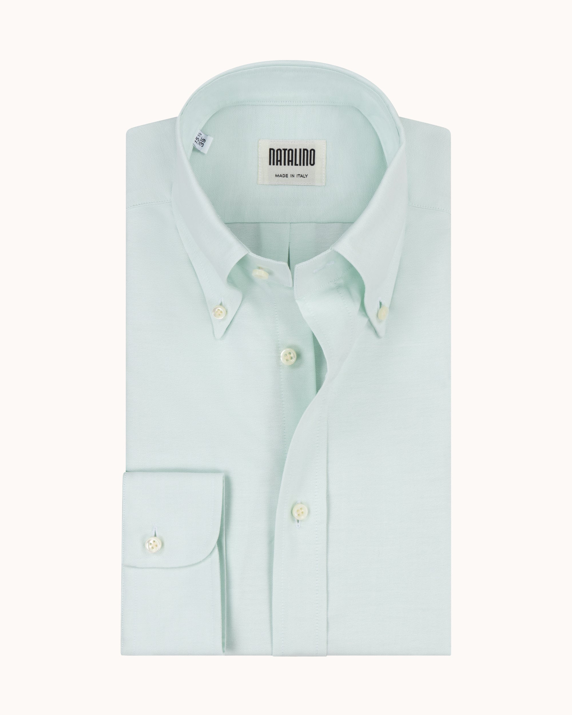 Button Down Collar Shirt - Green Oxford Cotton