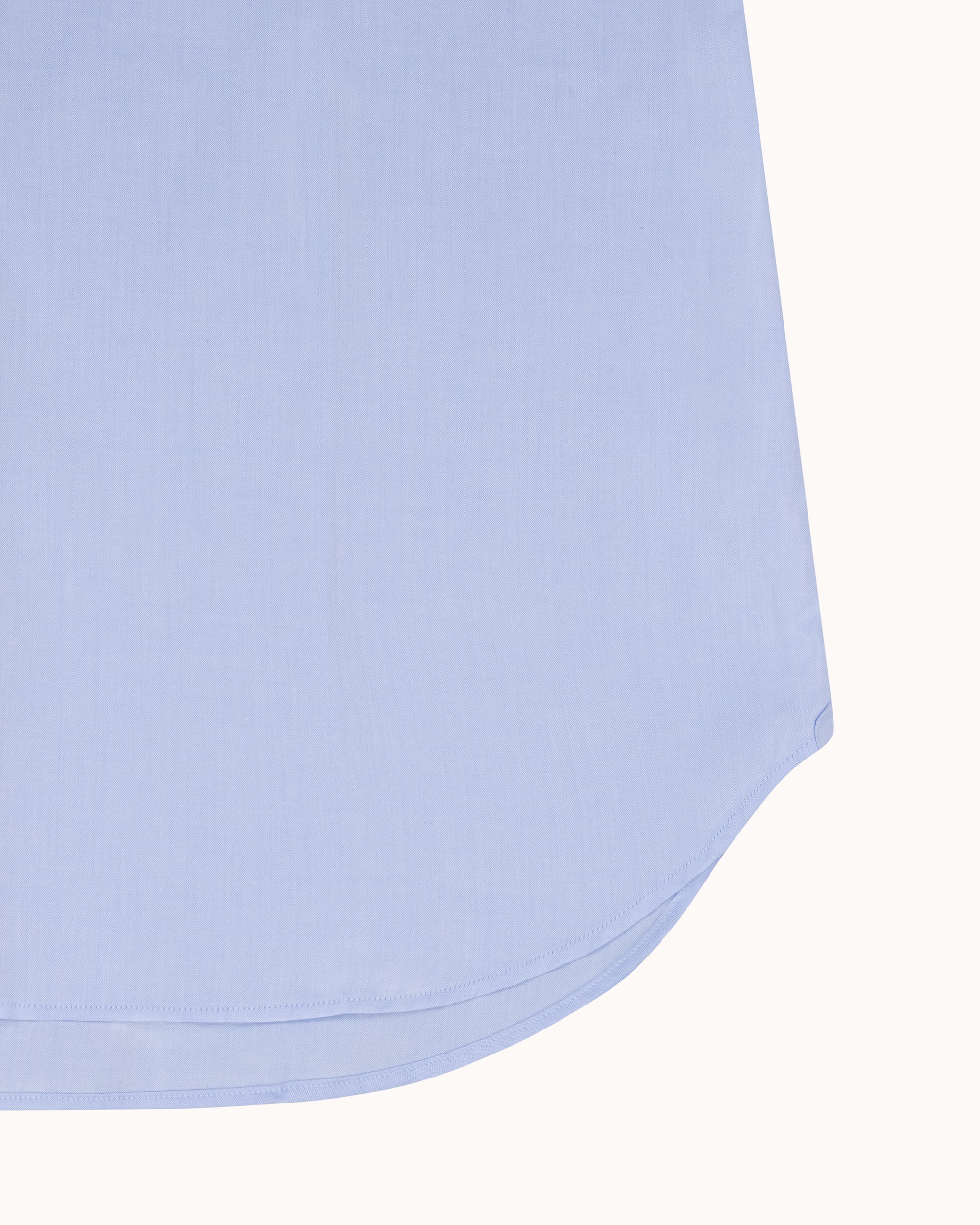 Spread Collar Shirt - Light Blue Cotton Poplin