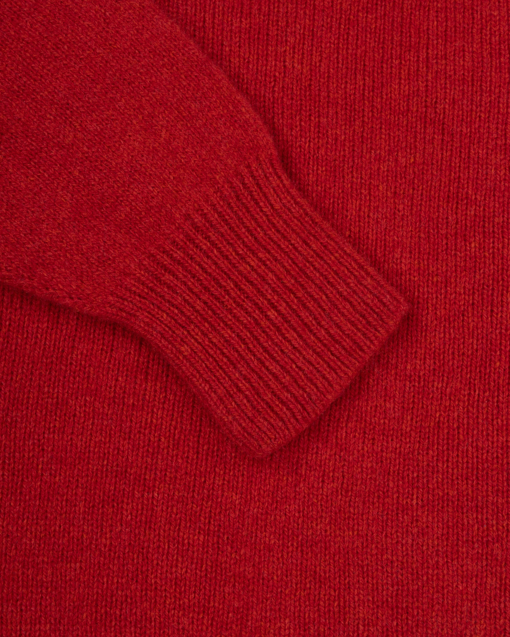 Lambswool Roll Neck Sweater - Red
