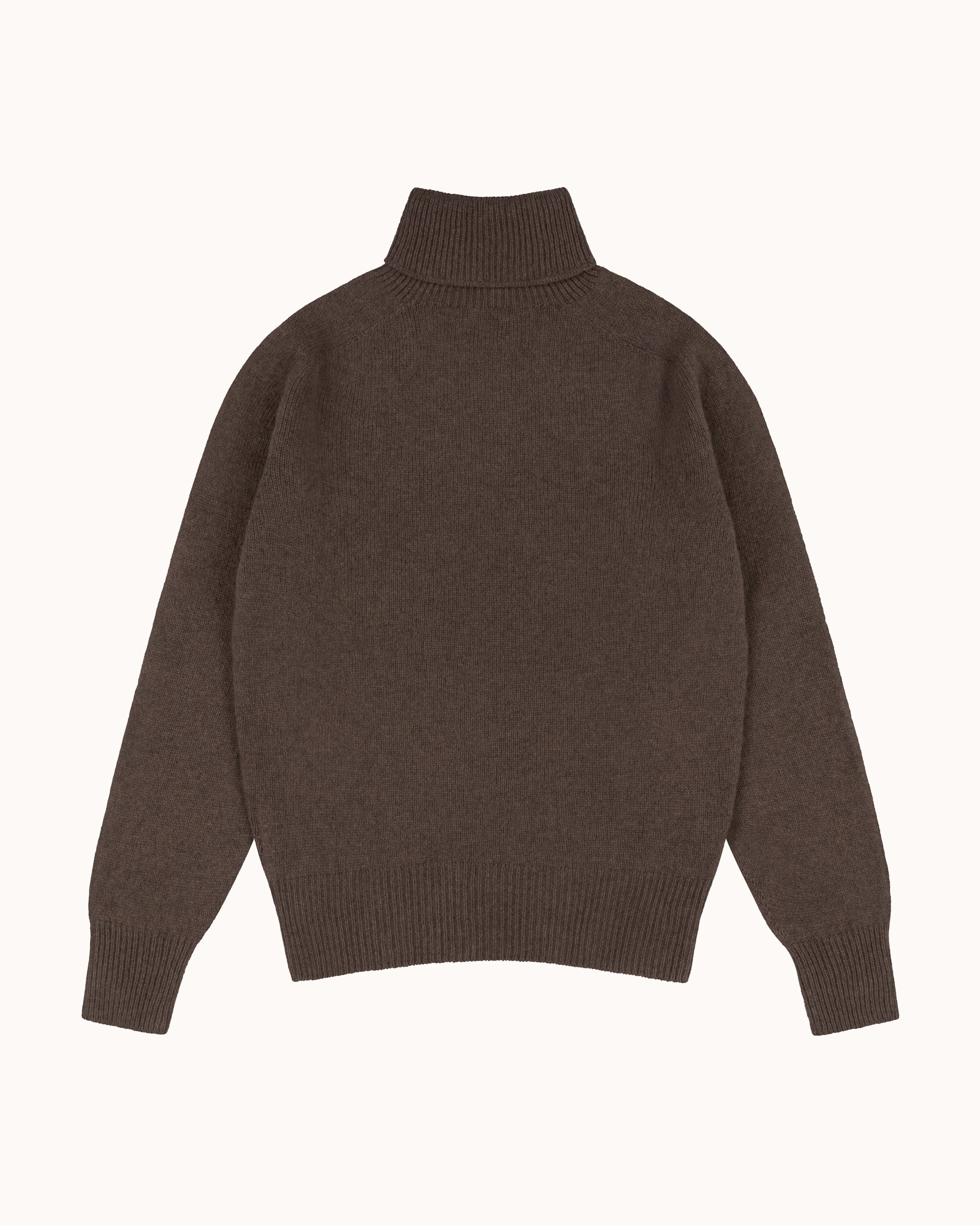 Lambswool Rollneck Sweater - Brown