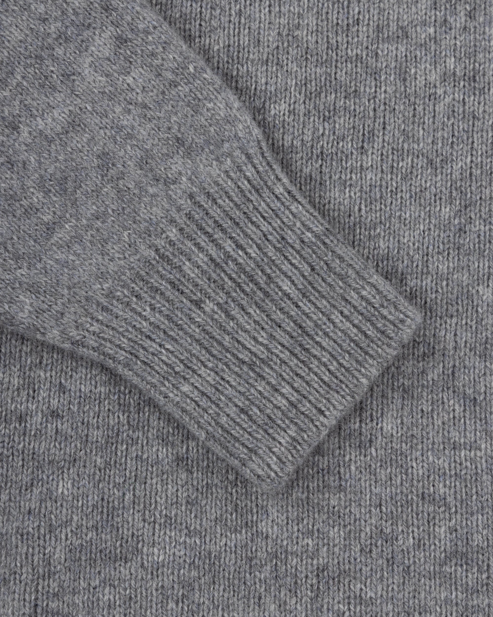 Lambswool Roll Neck Sweater - Grey