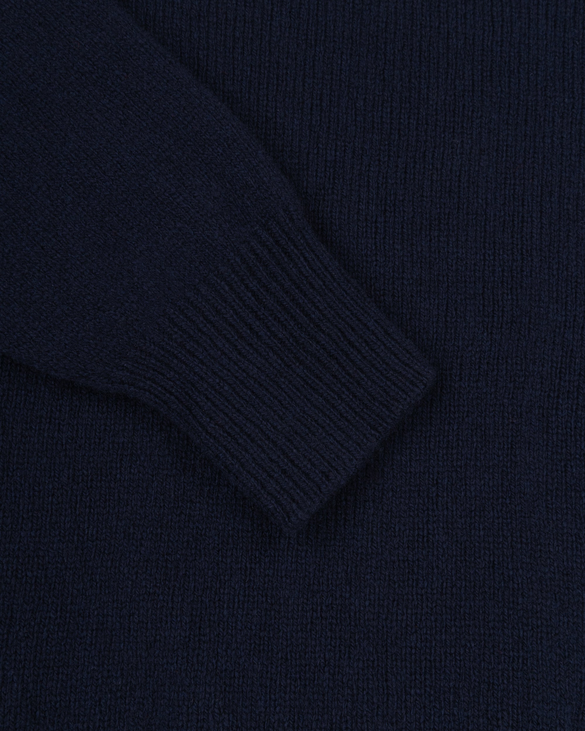 Lambswool Roll Neck Sweater - Navy
