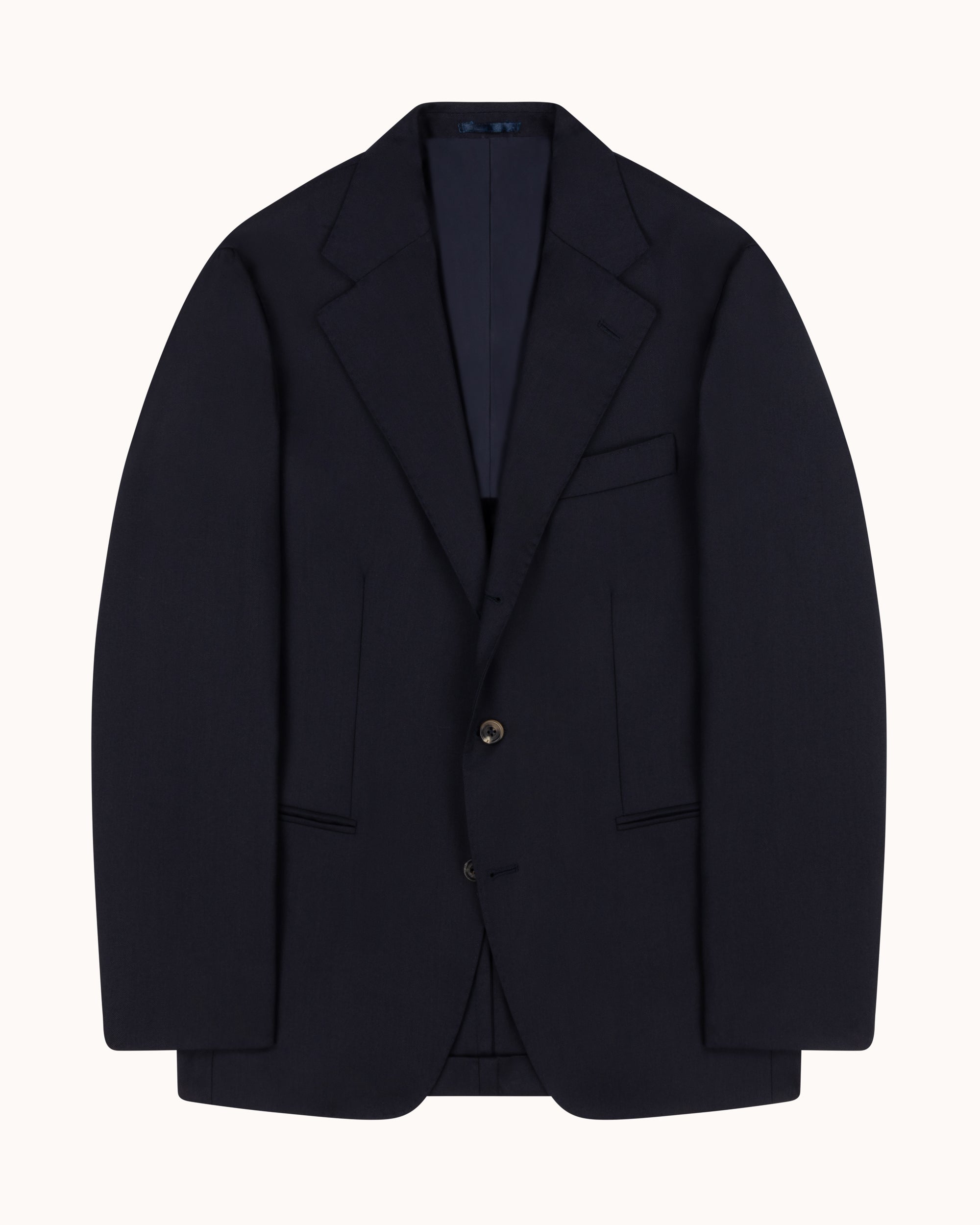 Sport Jacket - Dark Navy Herringbone Wool
