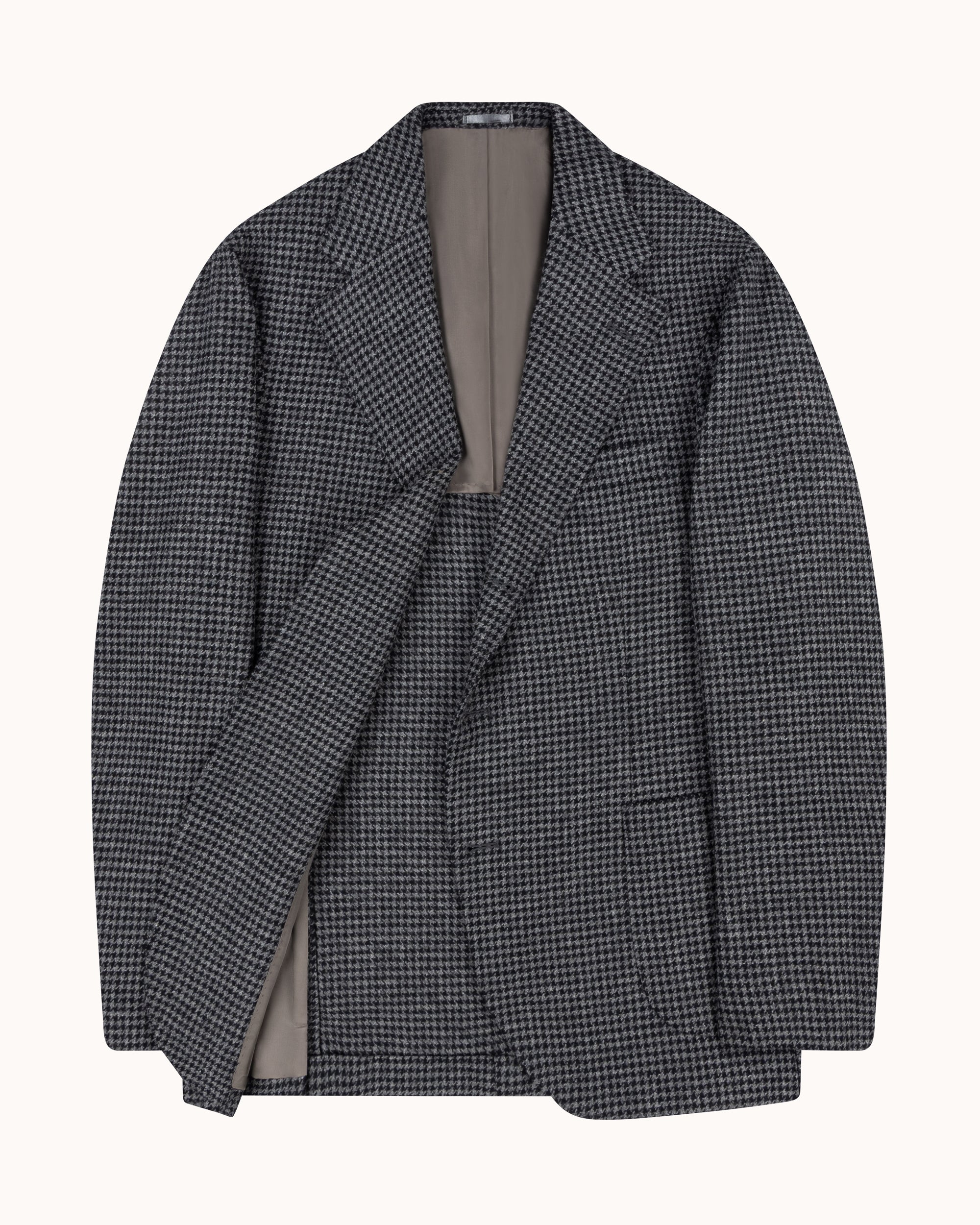 Sport Jacket -  Grey Houndstooth Merino Wool