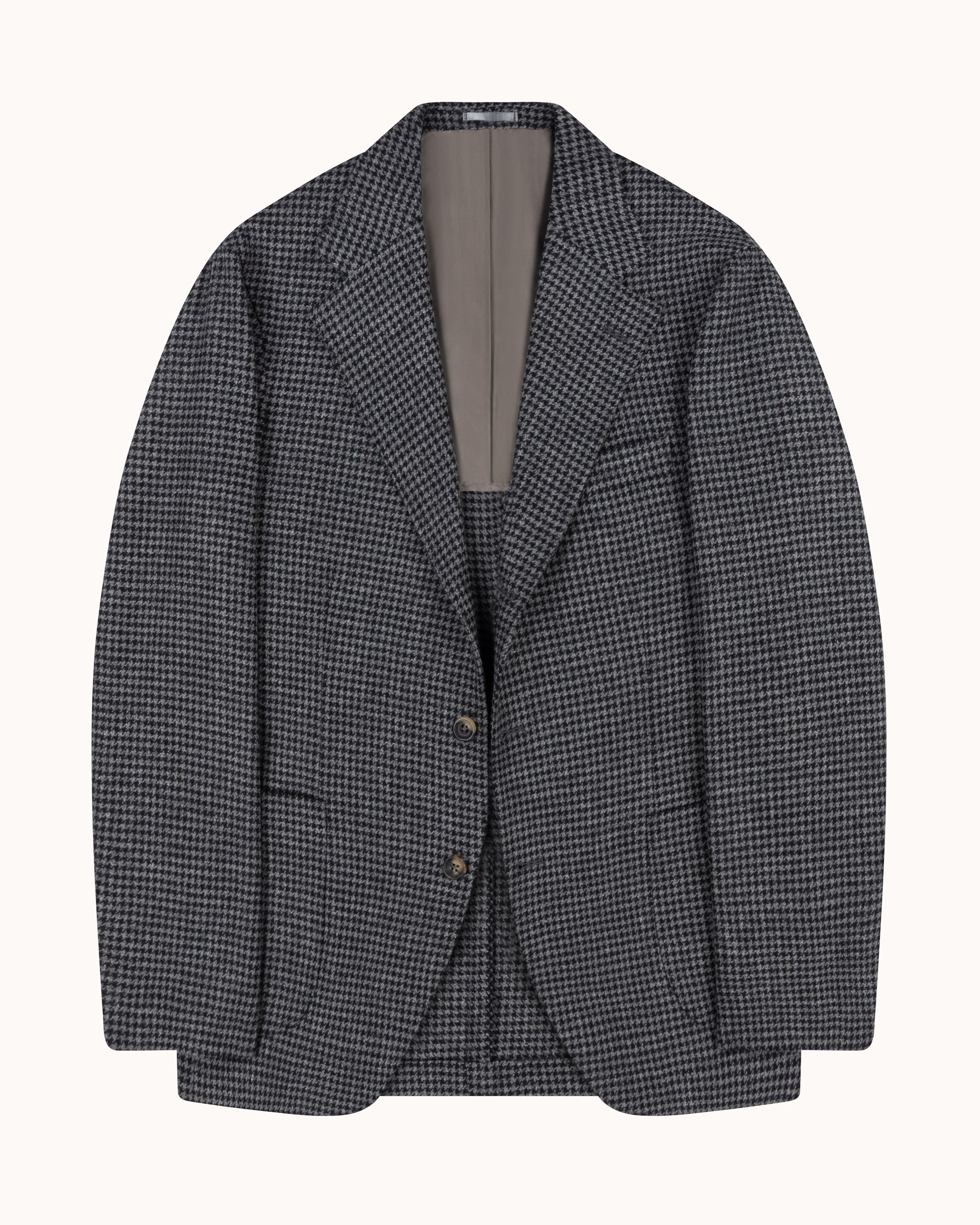 Sport Jacket -  Grey Houndstooth Merino Wool