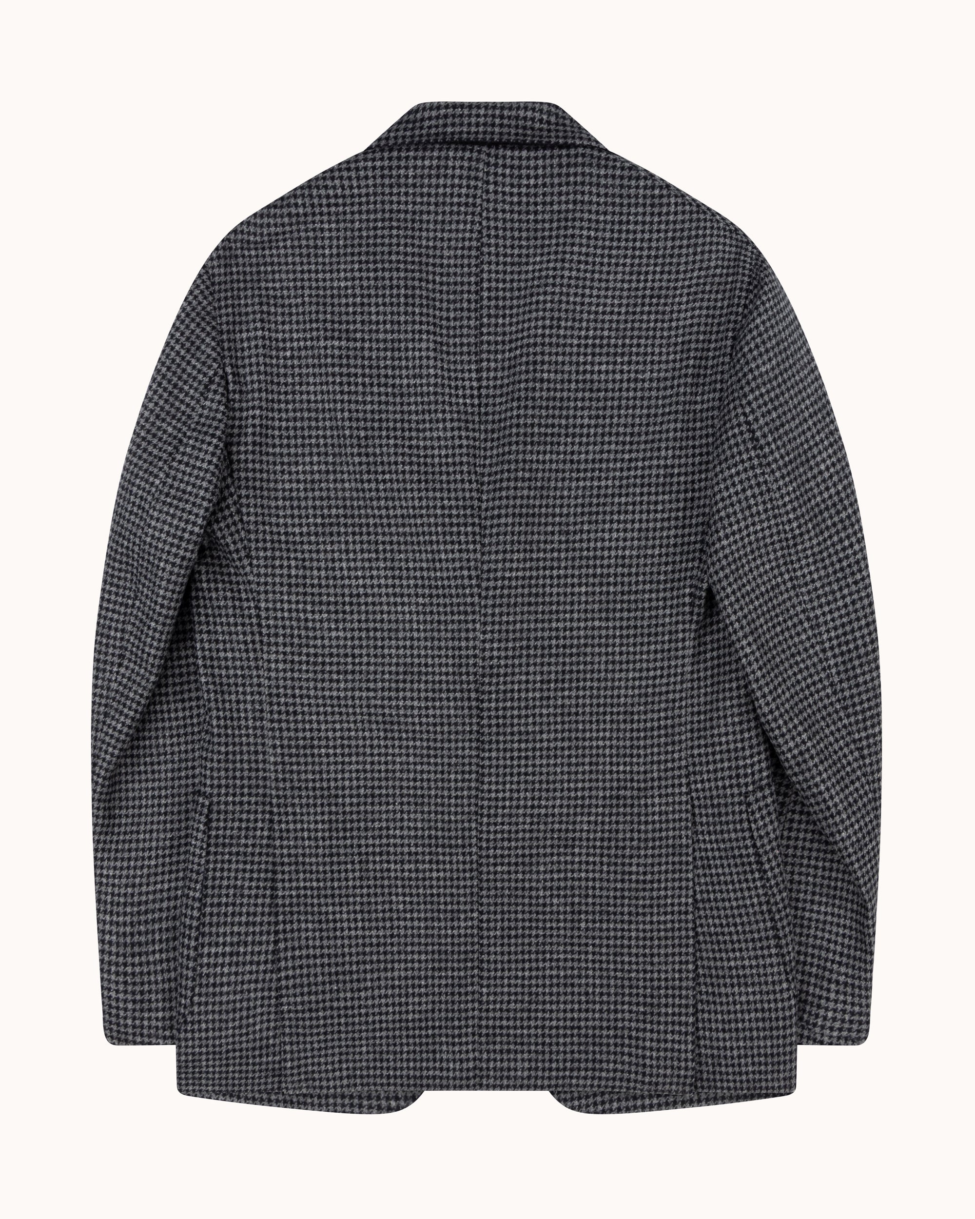 Sport Jacket -  Grey Houndstooth Merino Wool