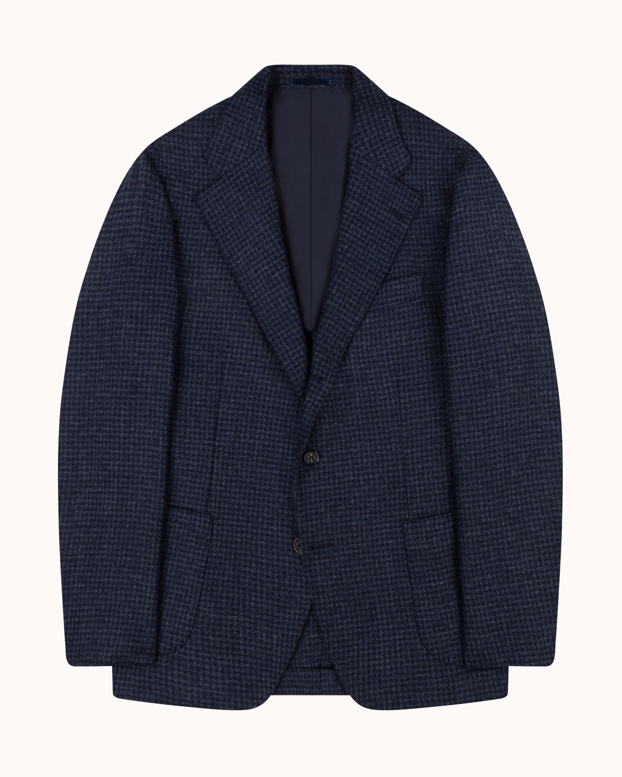 Sport Jacket - Navy Houndstooth Merino Wool