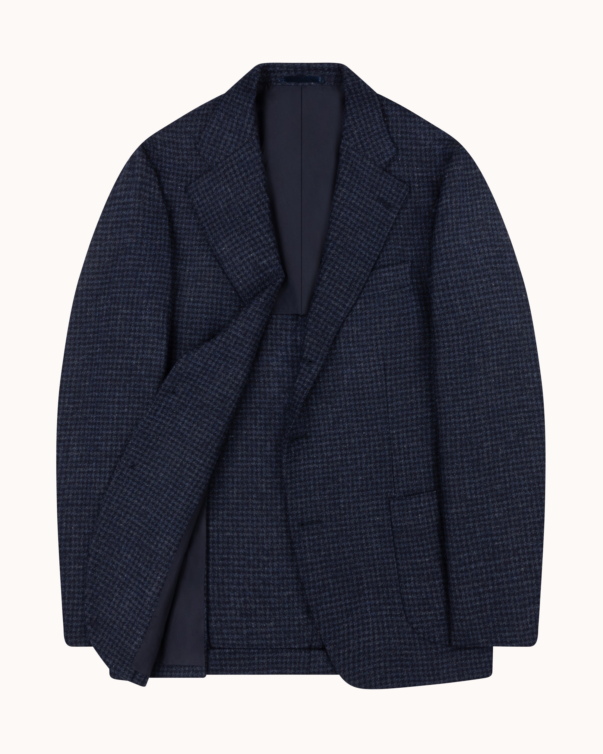 Sport Jacket - Navy Houndstooth Merino Wool