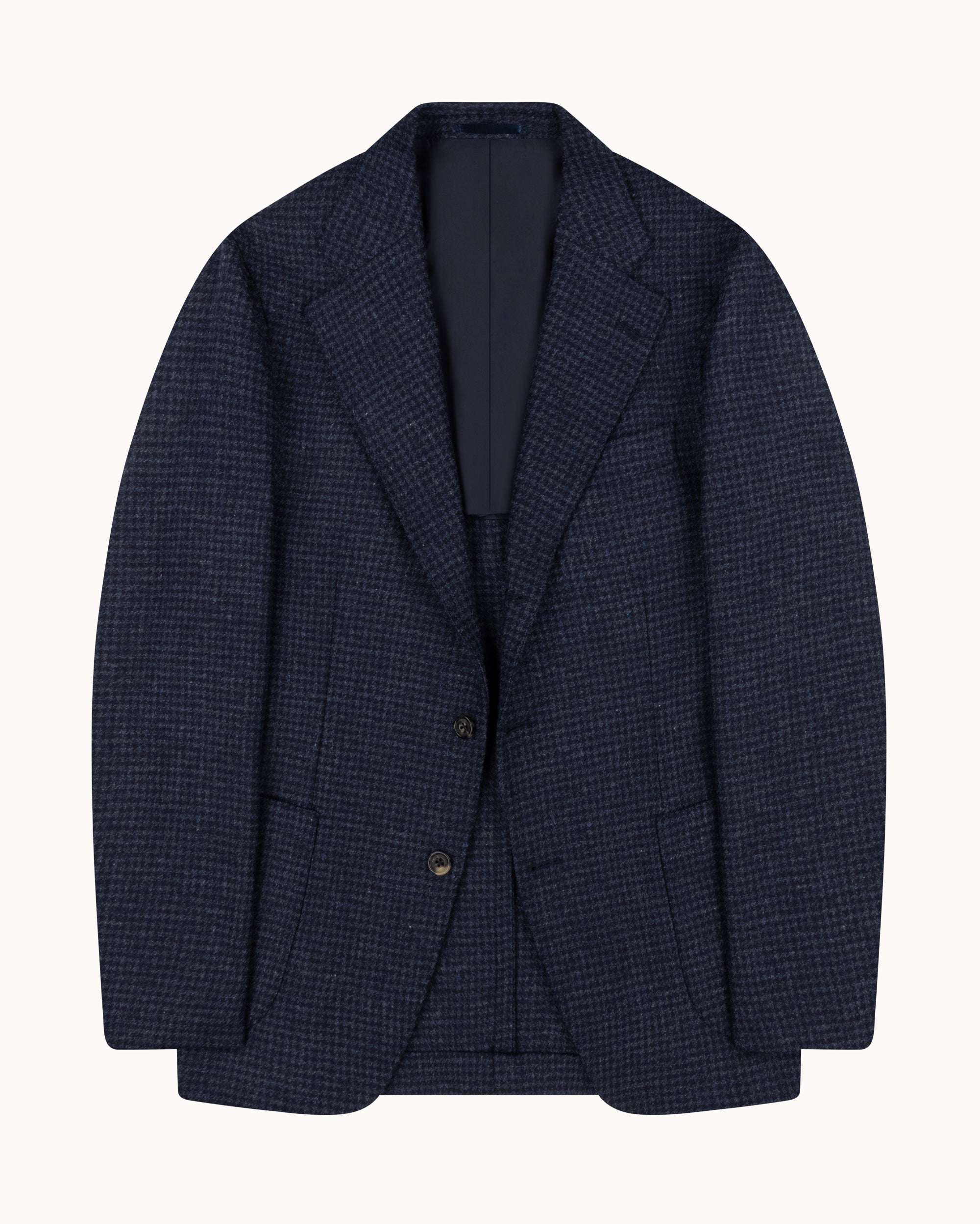 Sport Jacket - Navy Houndstooth Merino Wool