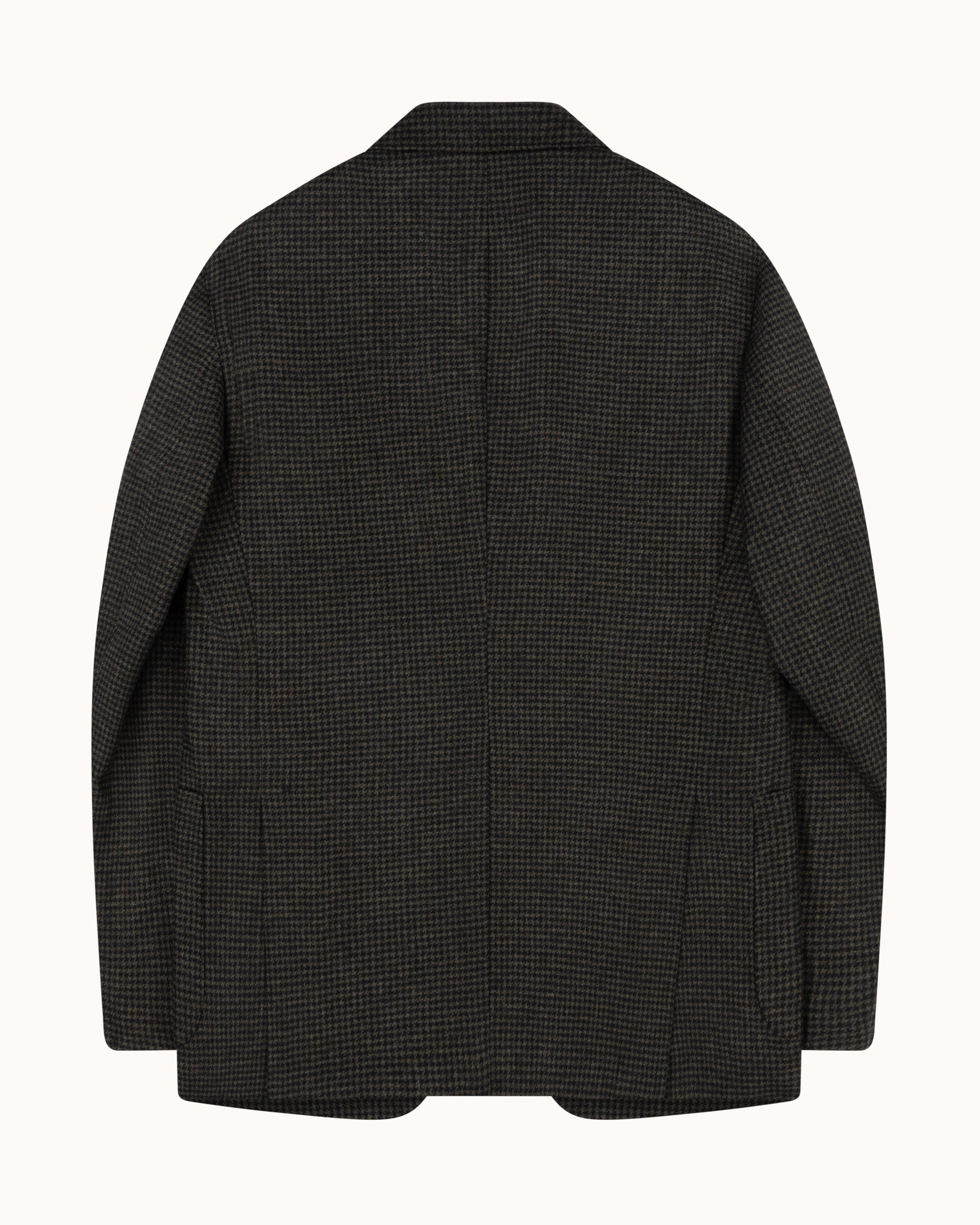 Sport Jacket - Dark Olive Houndstooth Wool