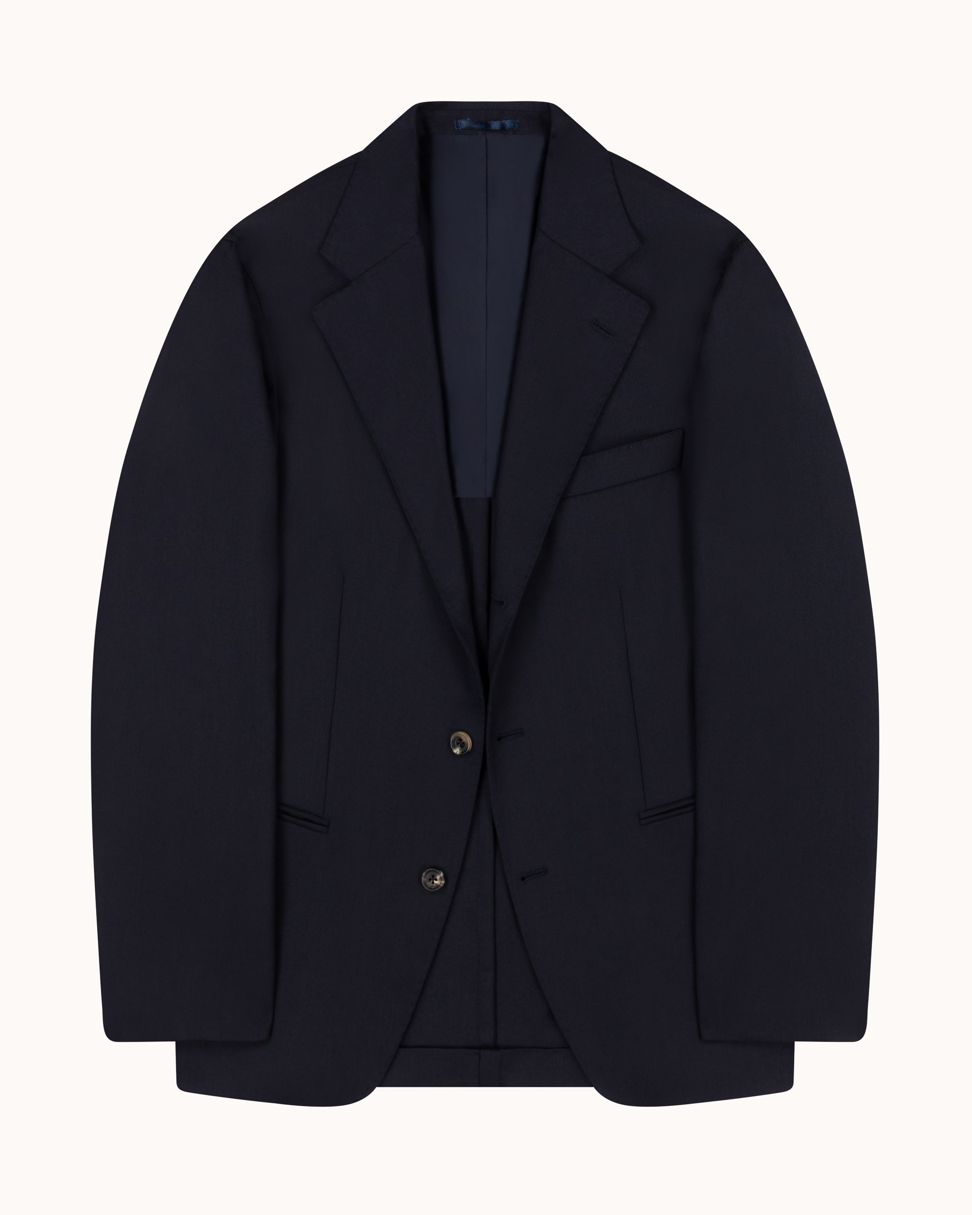 Sport Jacket - Dark Navy Herringbone Wool