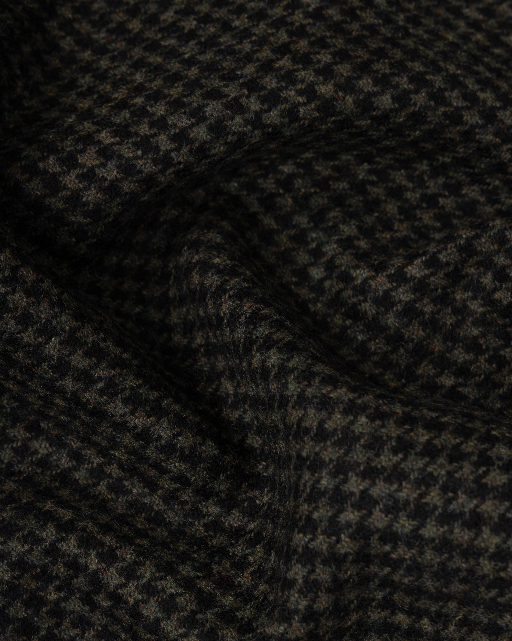 Sport Jacket - Dark Olive Houndstooth Wool