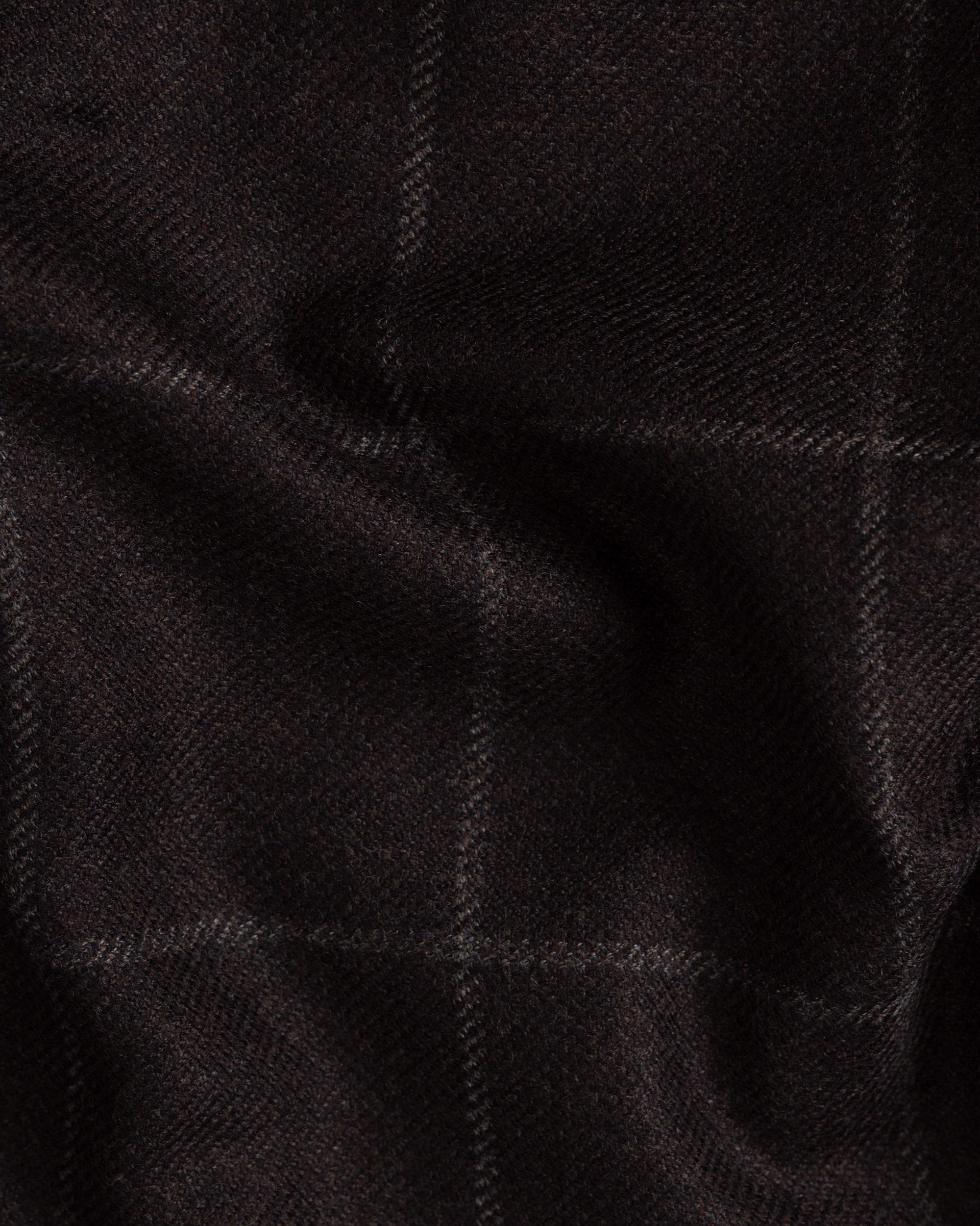Sport Jacket -  Dark Brown Windowpane Wool Cashmere