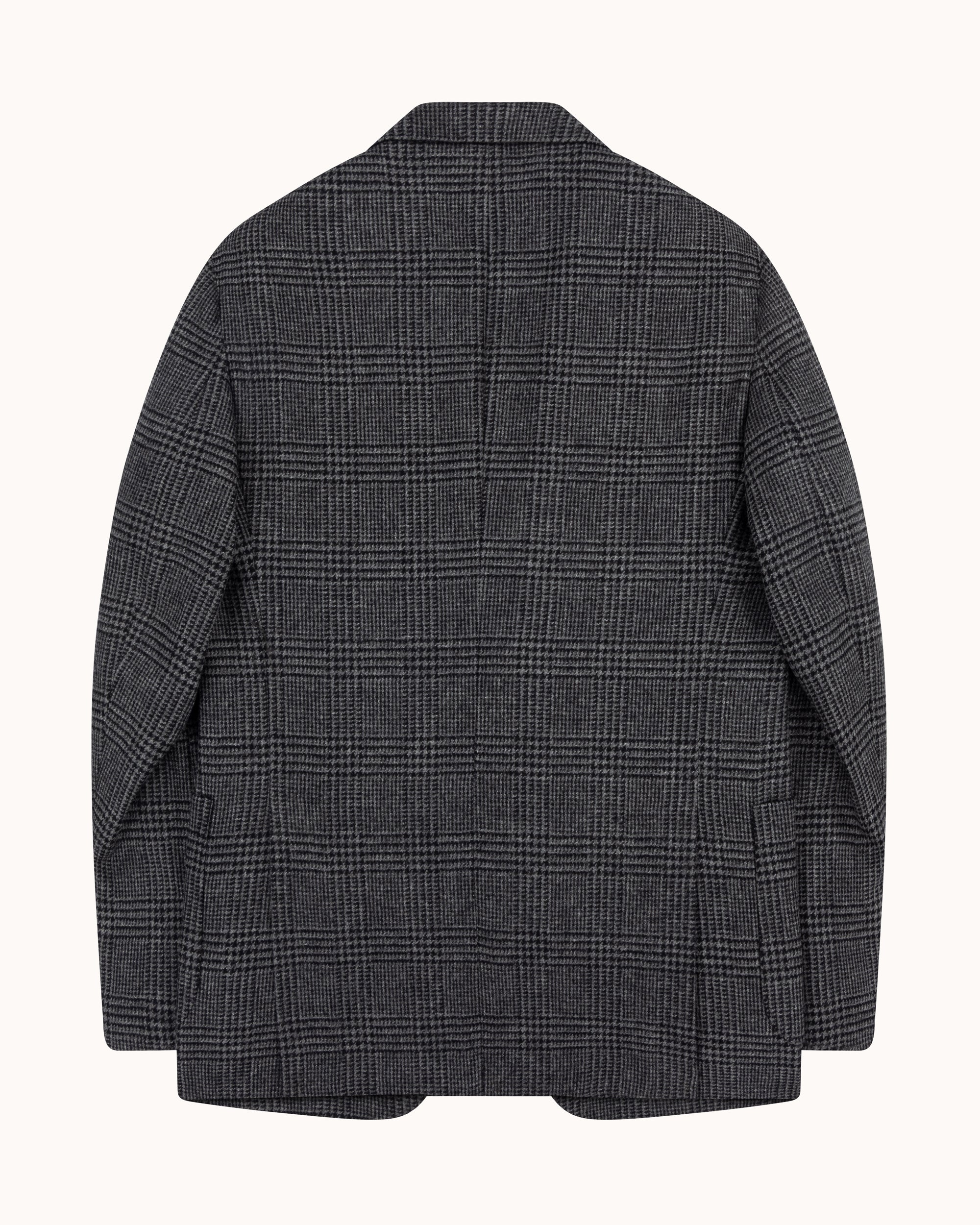 Sport Jacket - Grey Glen Check Merino Wool