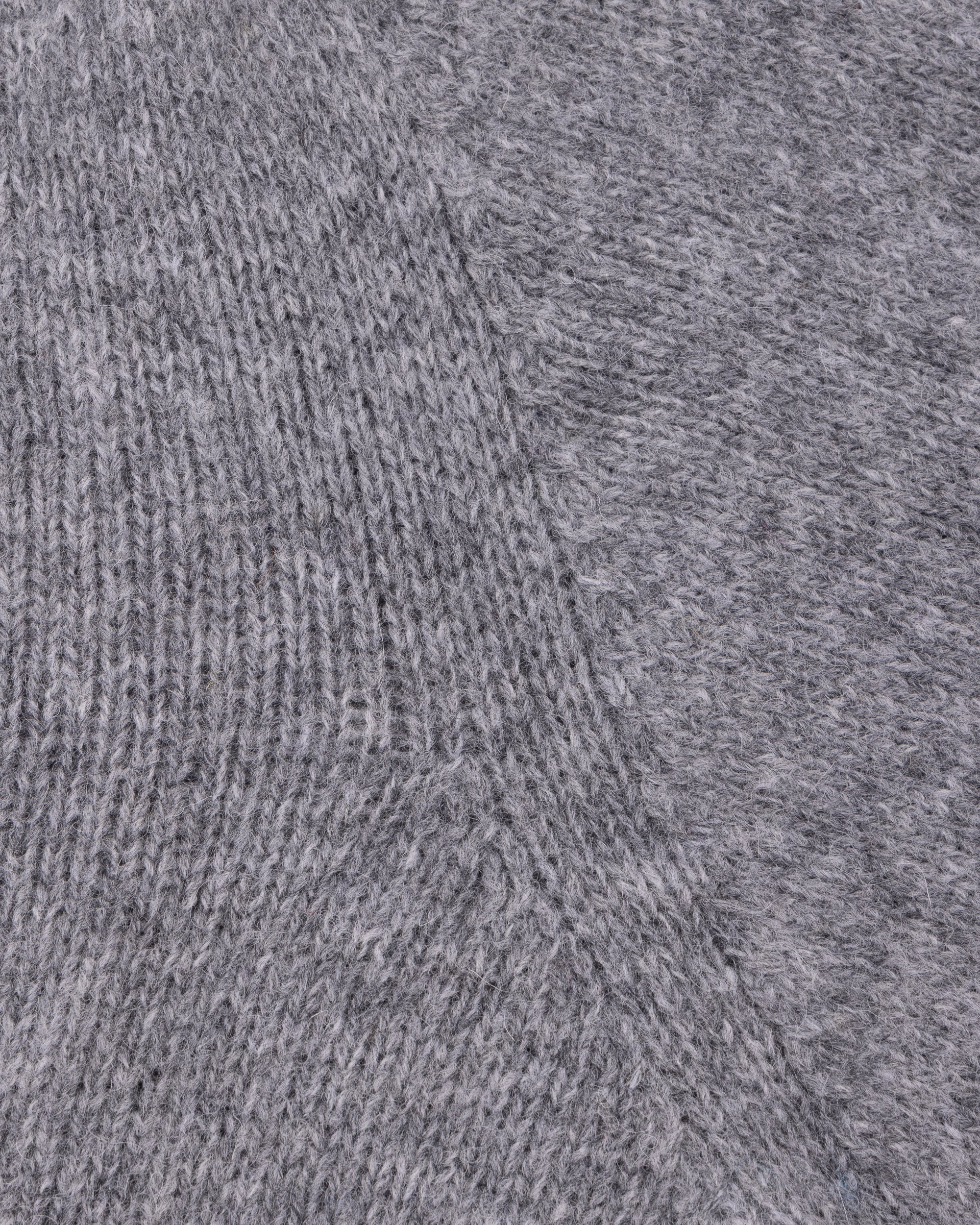 Shetland Wool Crew Neck Sweater - Grey