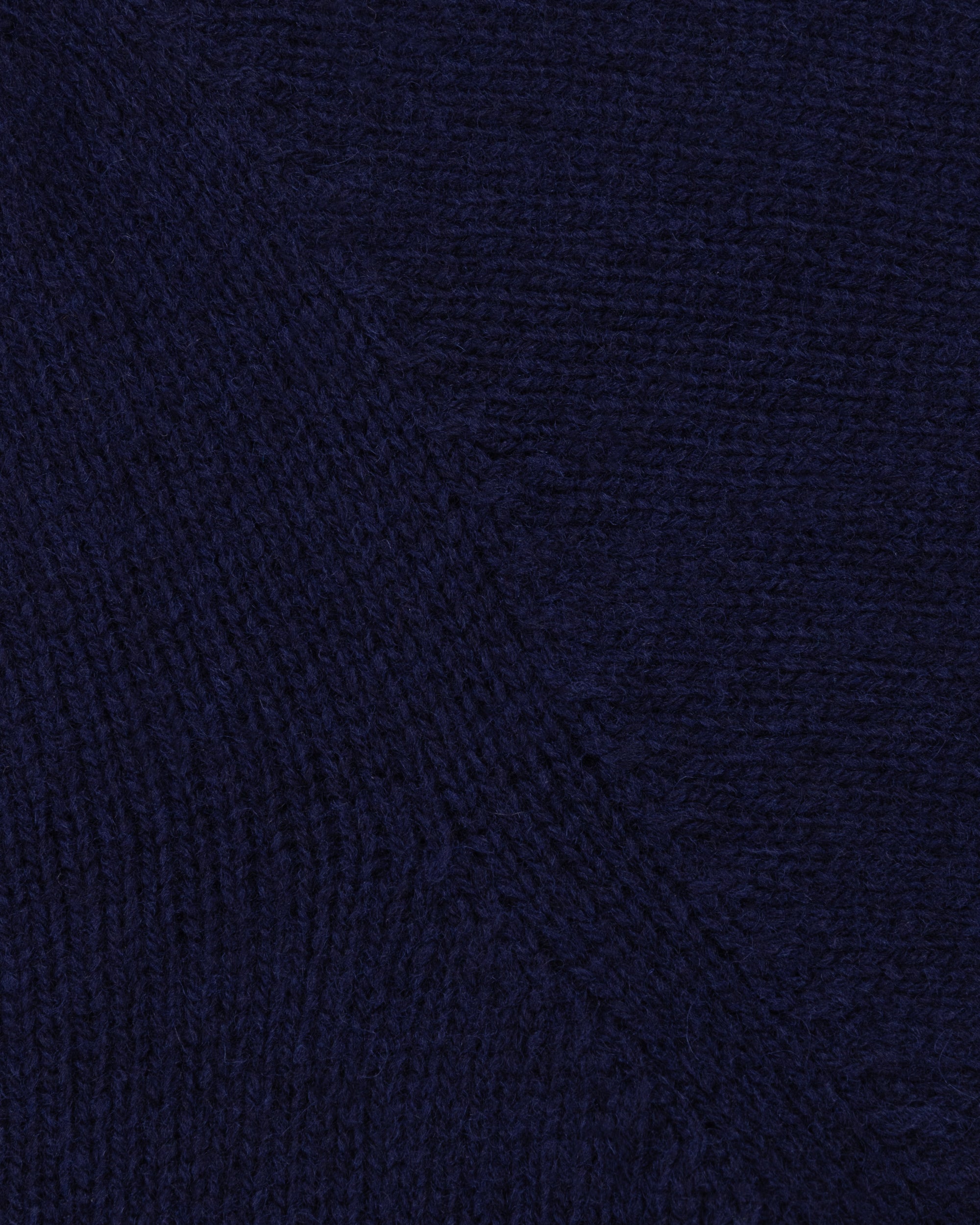 Shetland Wool Crew Neck Sweater - Navy