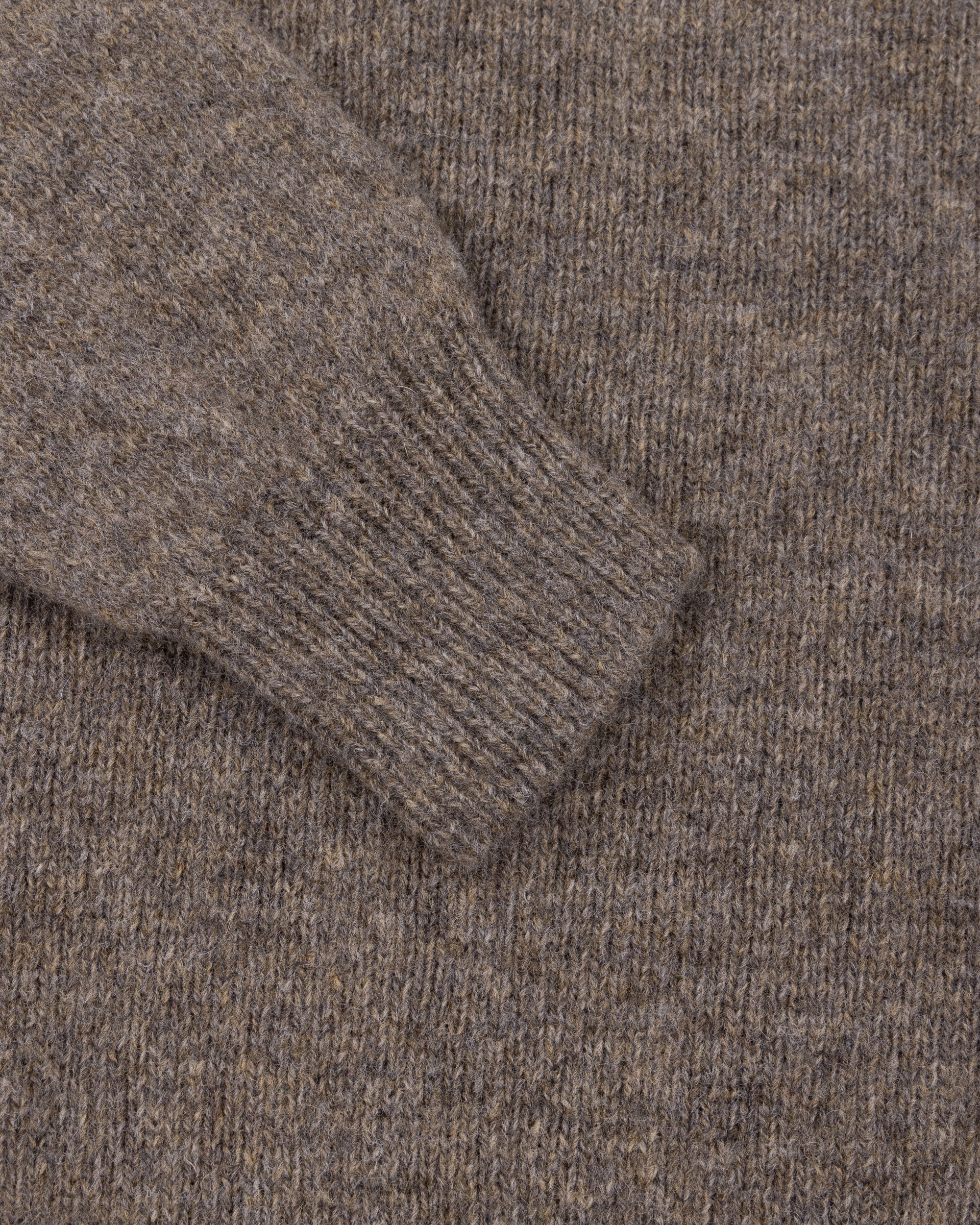 Shetland Wool Crew Neck Sweater - Fossil