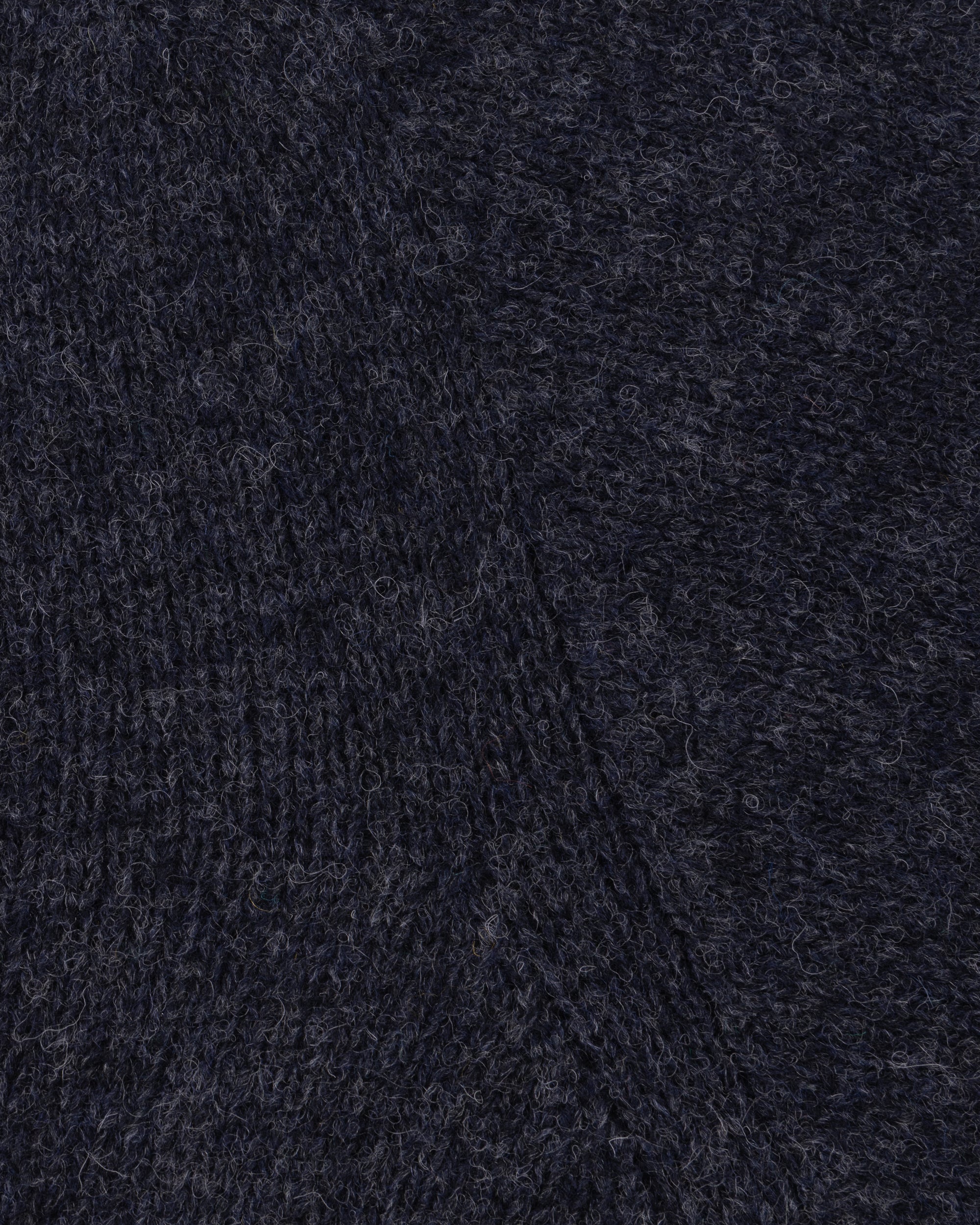 Shetland Wool Crew Neck Sweater - Charcoal