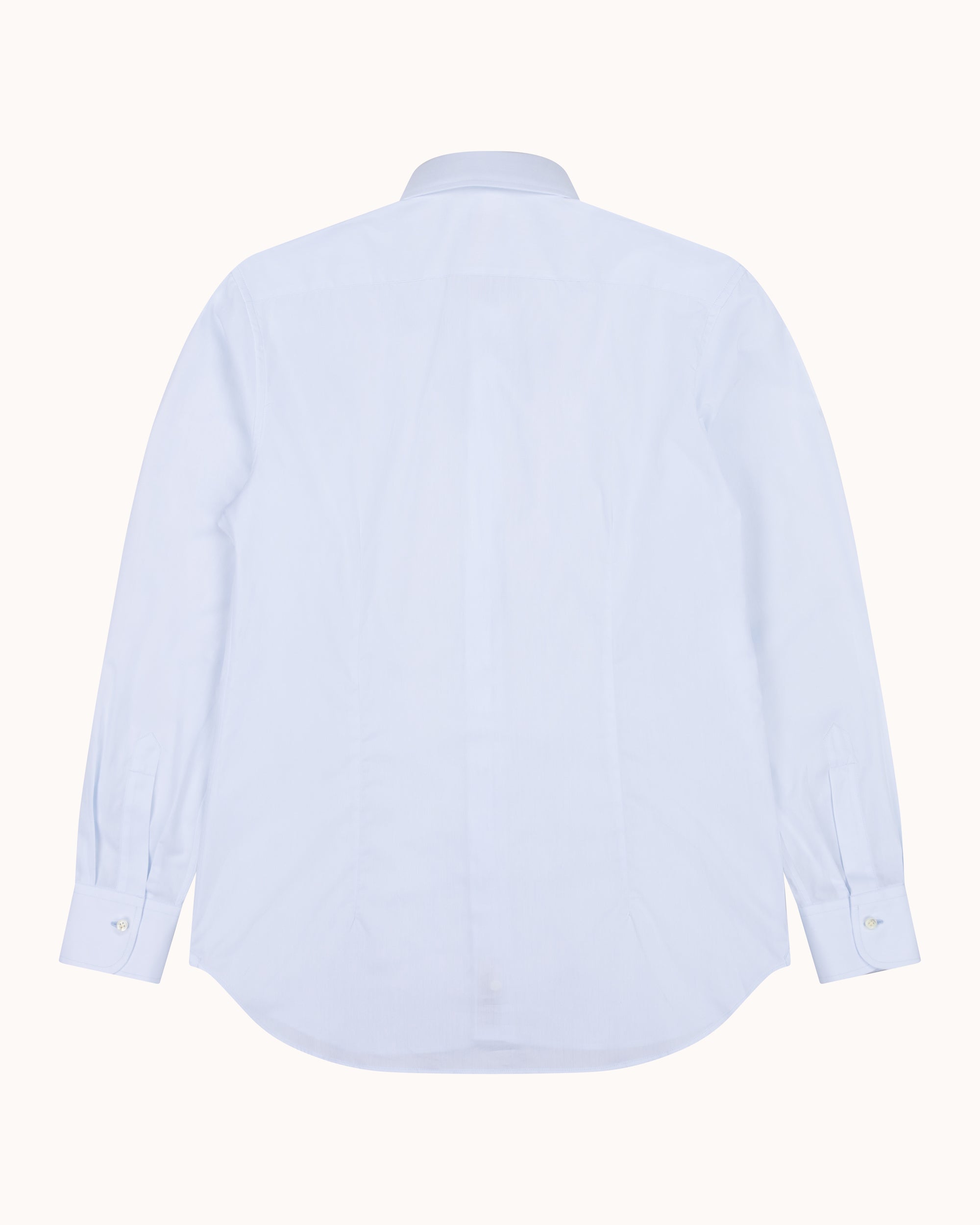 Spread Collar Shirt - Ice Blue Cotton Poplin