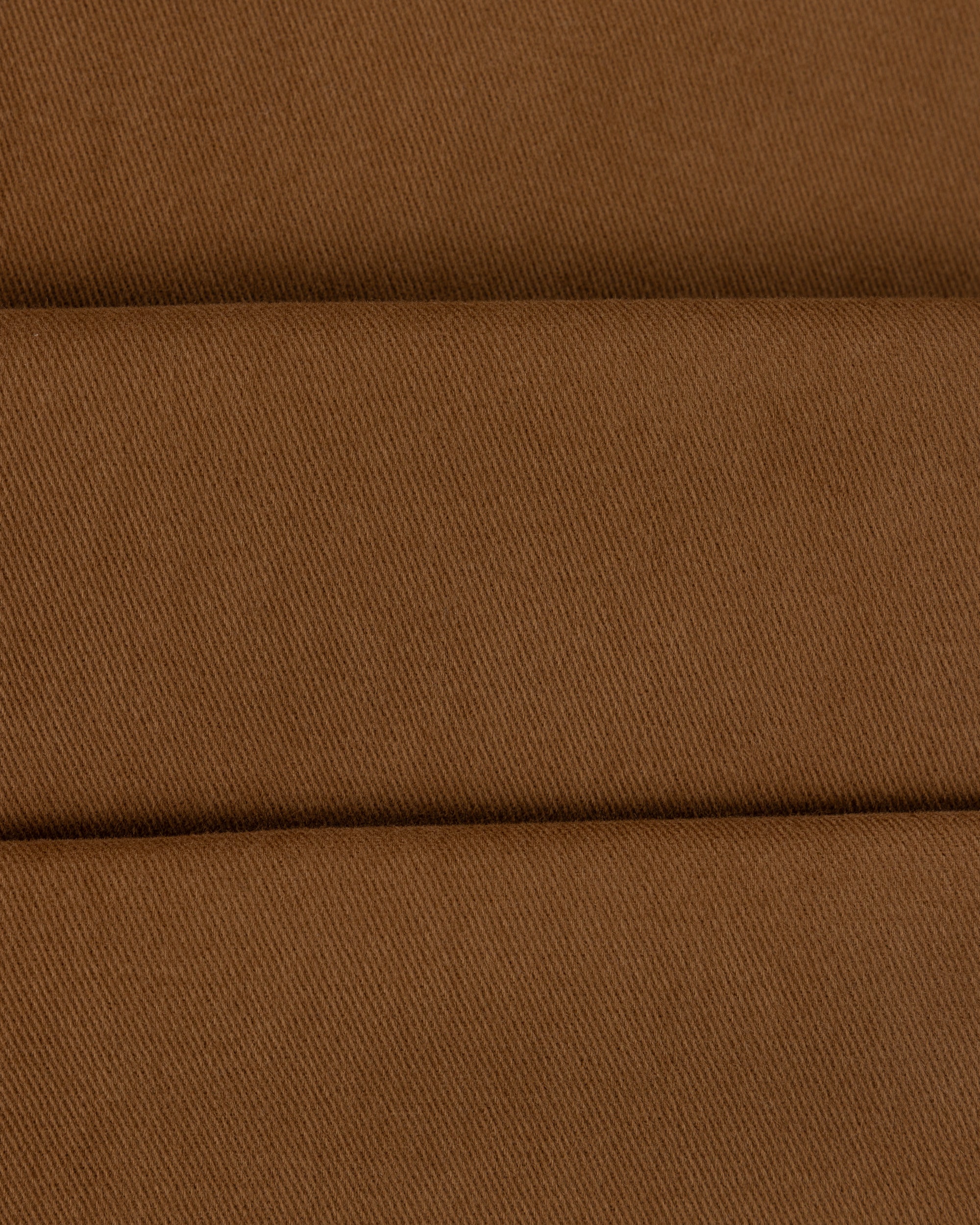 Casual Relaxed Pleated Trouser - Tan Brushed Cotton