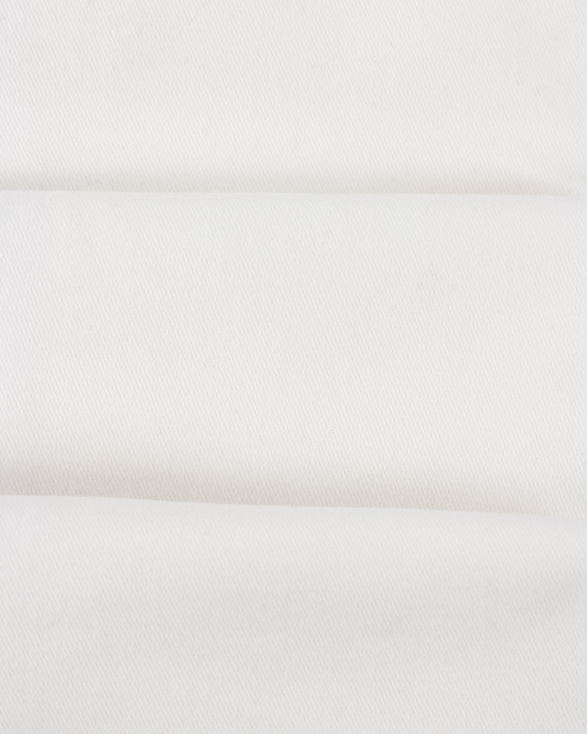 Casual Relaxed Pleated Trouser - White Brushed Cotton