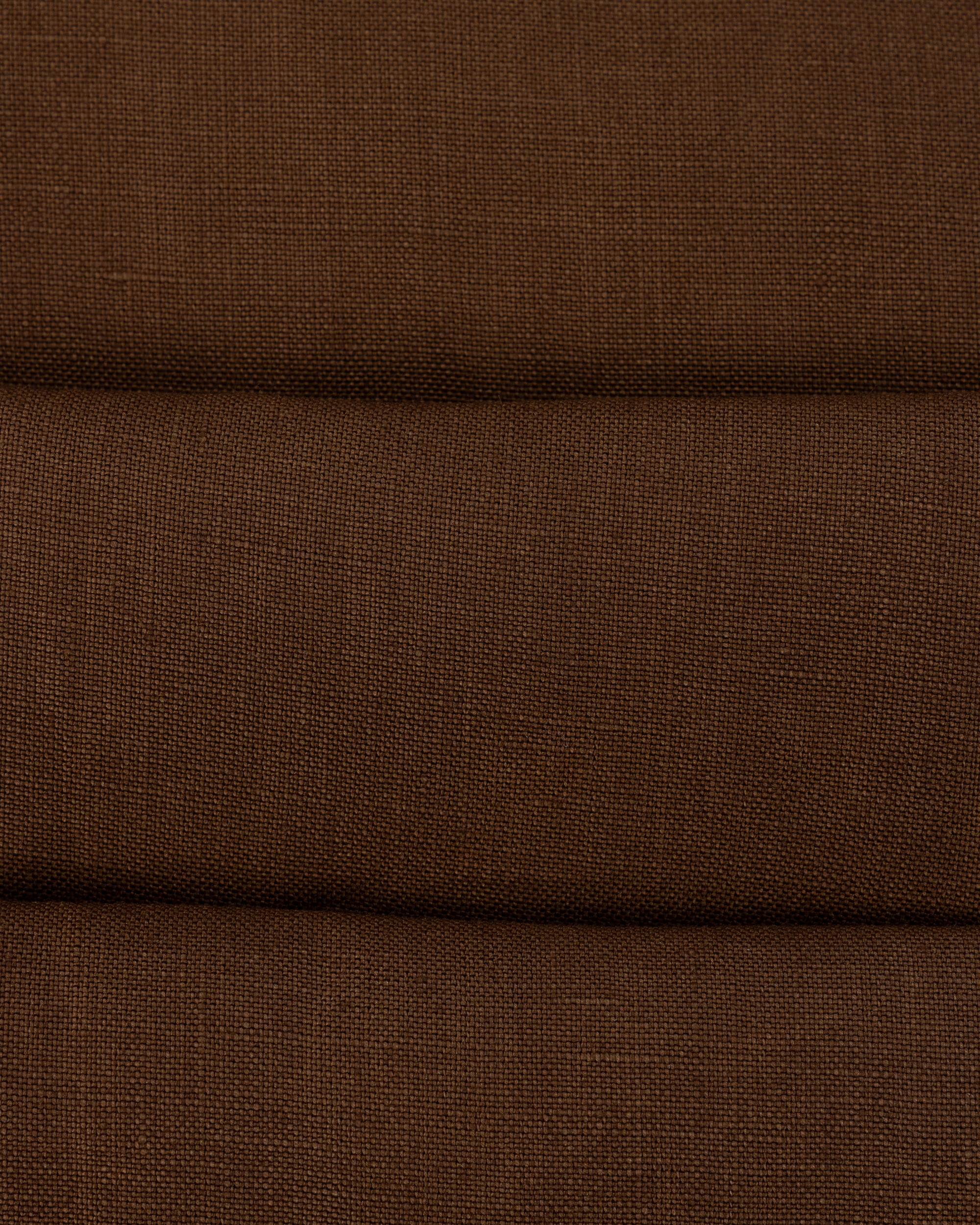 Casual Relaxed Pleated Trouser - Tobacco Brown Linen