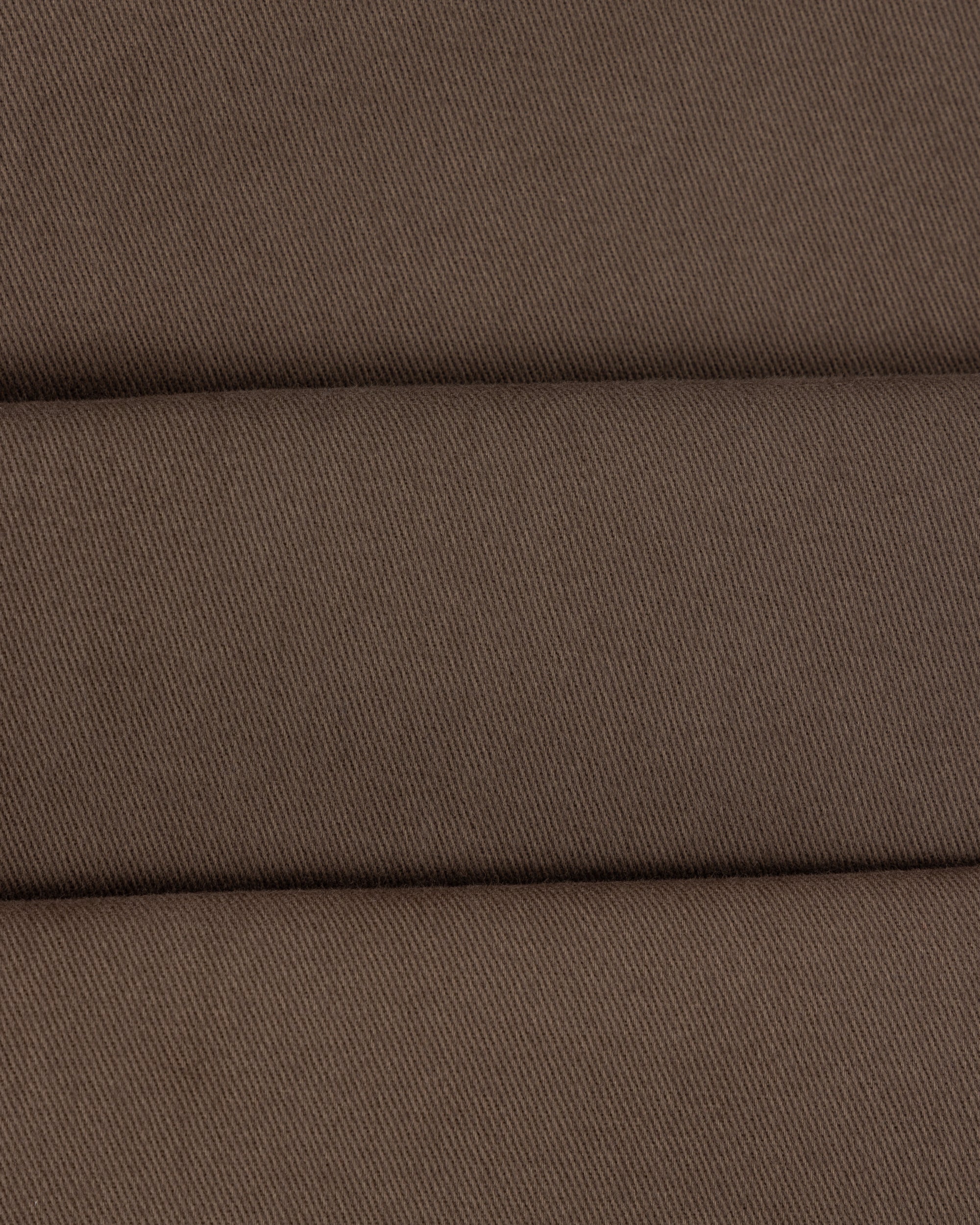 Casual Relaxed Pleated Trouser - Tobacco Brushed Cotton