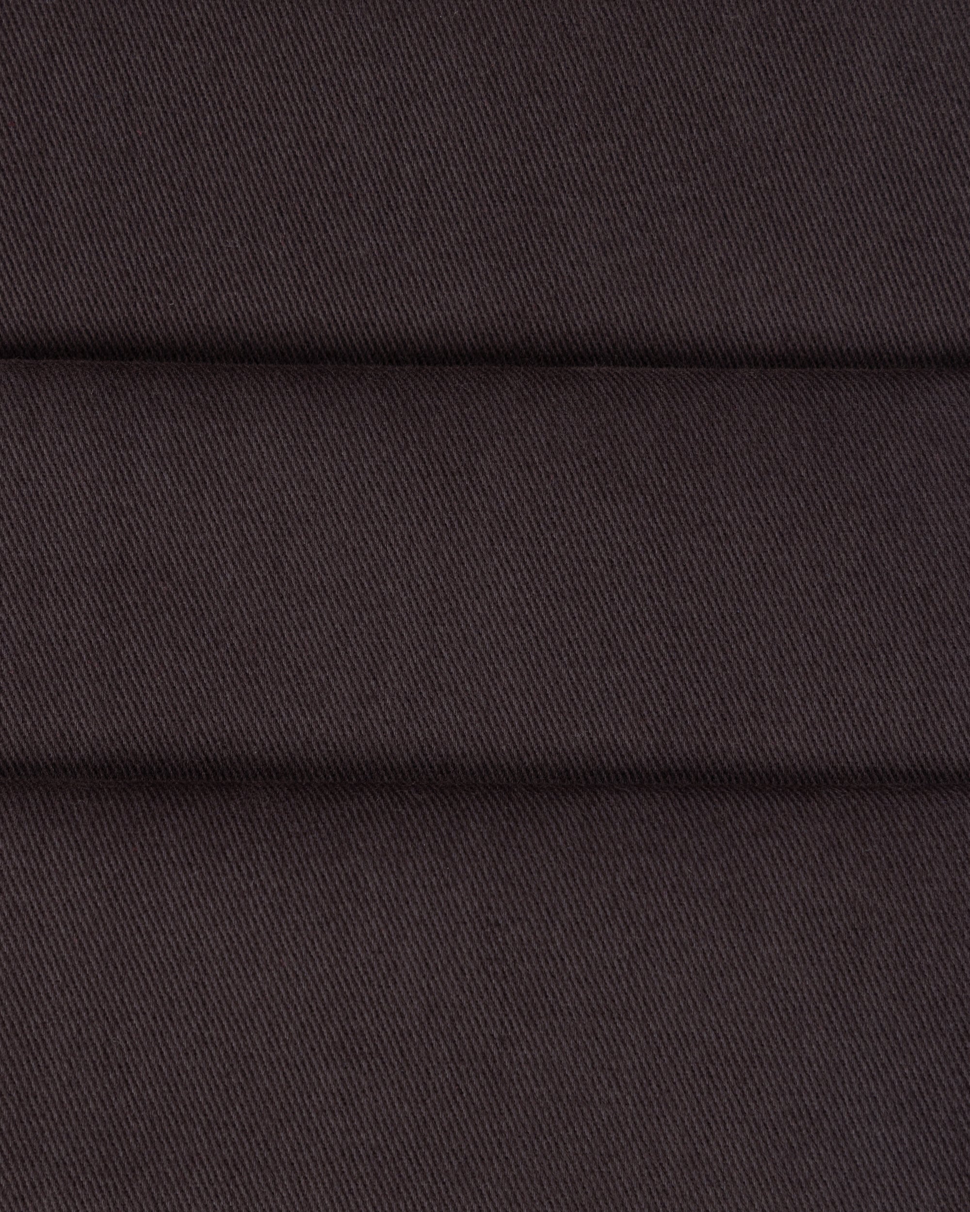 Classic Pleated Trouser - Anthracite Brushed Cotton