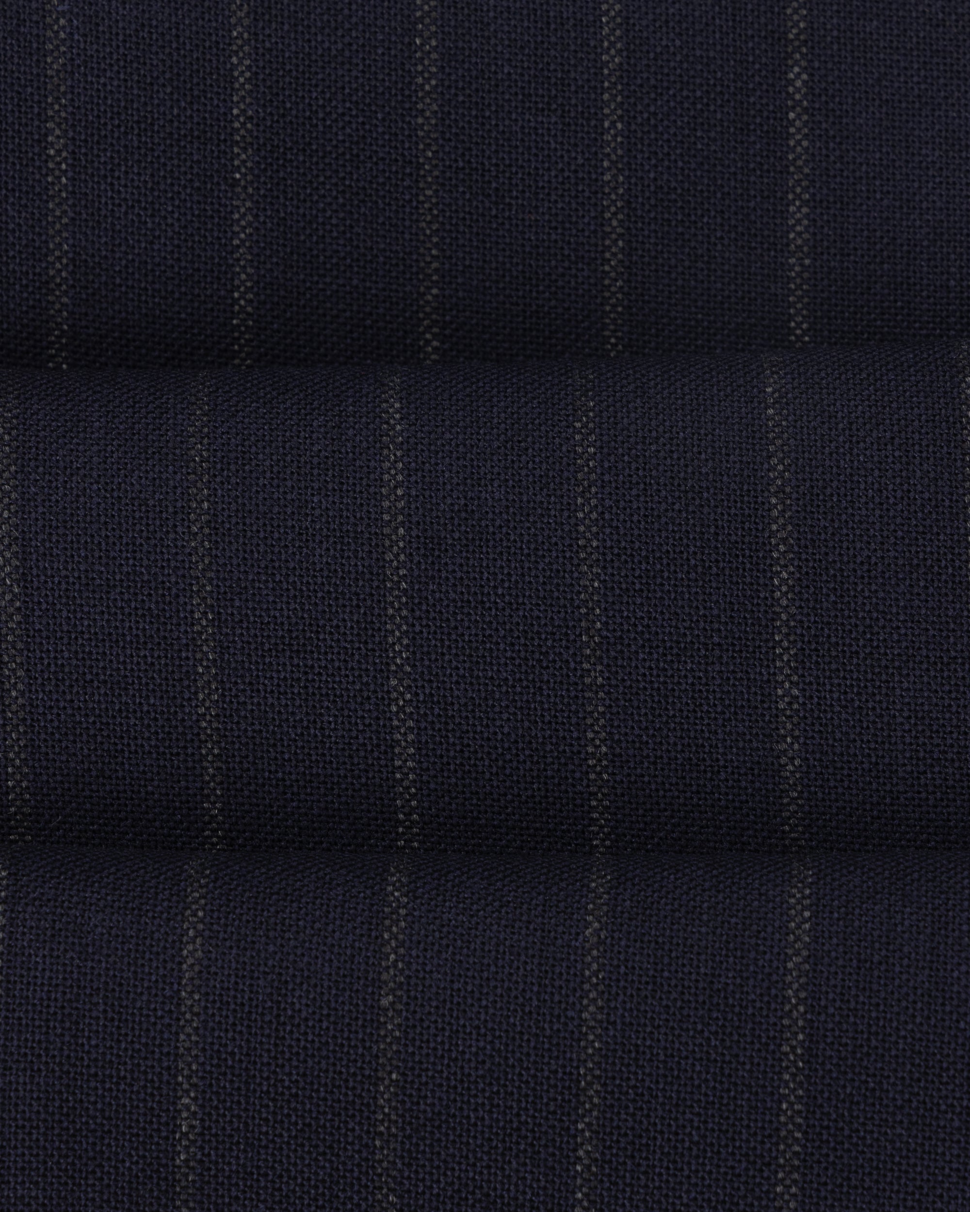 Relaxed Pleated Trouser -  Navy Chalk Stripe Tropical Wool