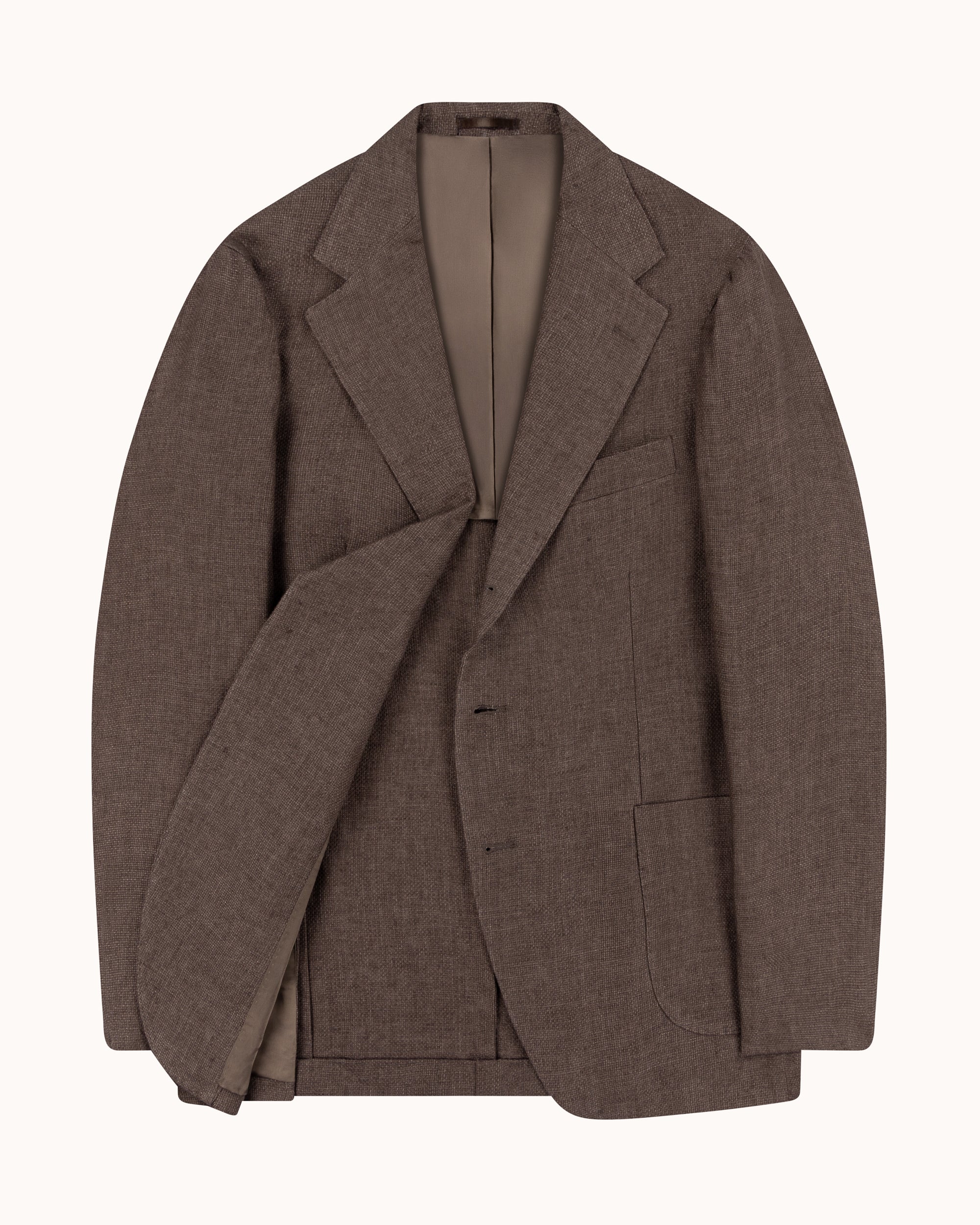 Sport Jacket - Mocha Hopsack Linen