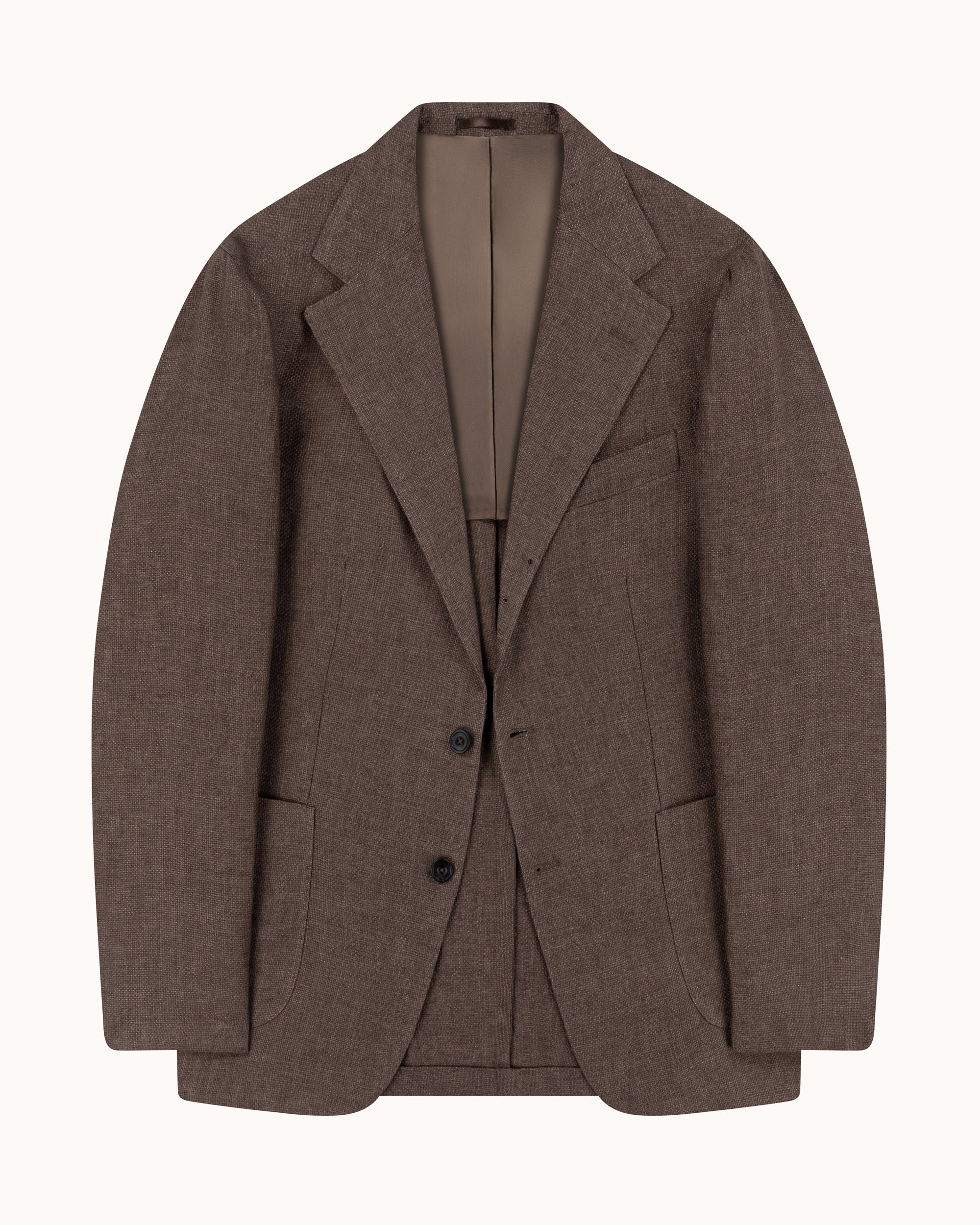 Sport Jacket - Mocha Hopsack Linen