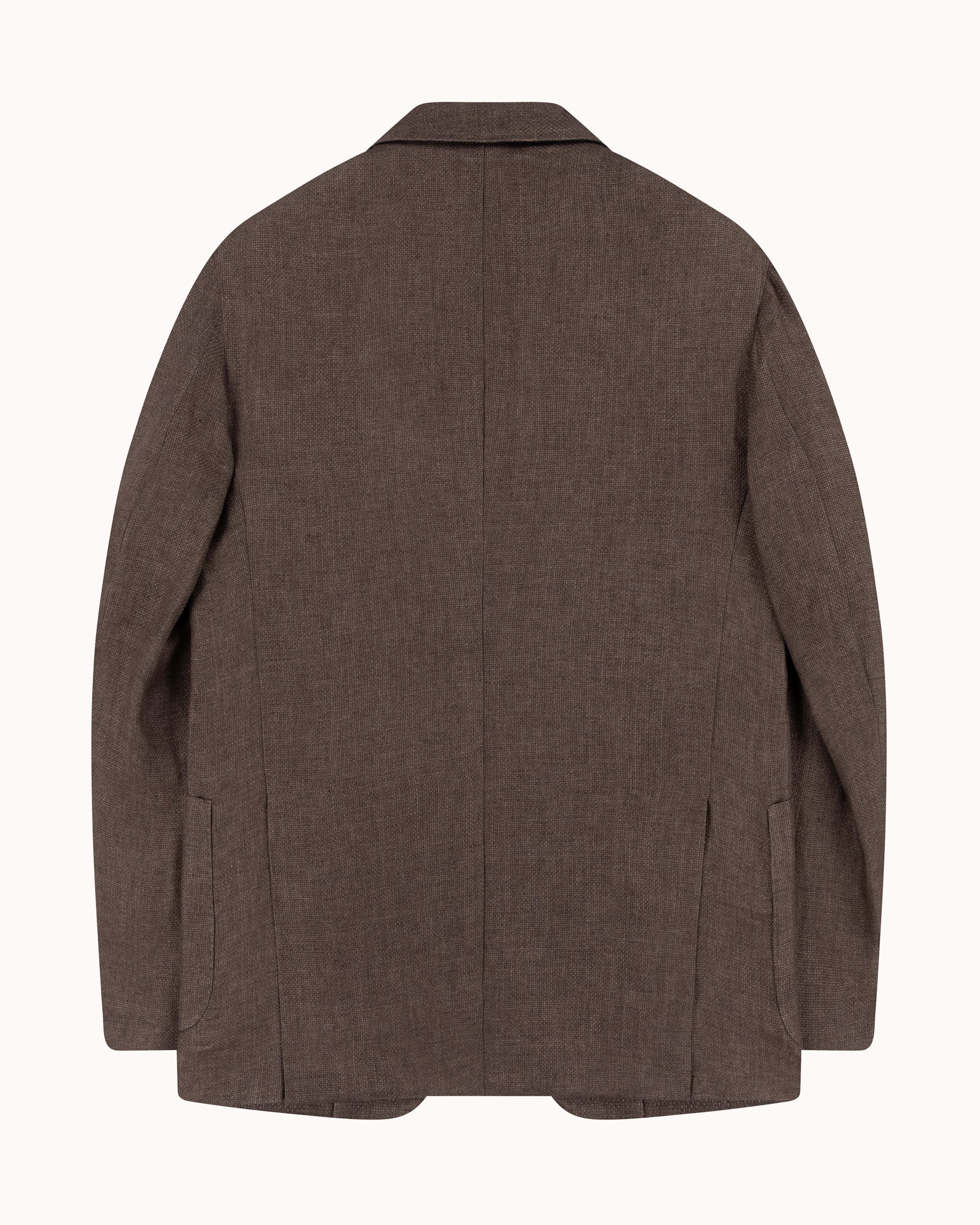 Sport Jacket - Mocha Hopsack Linen