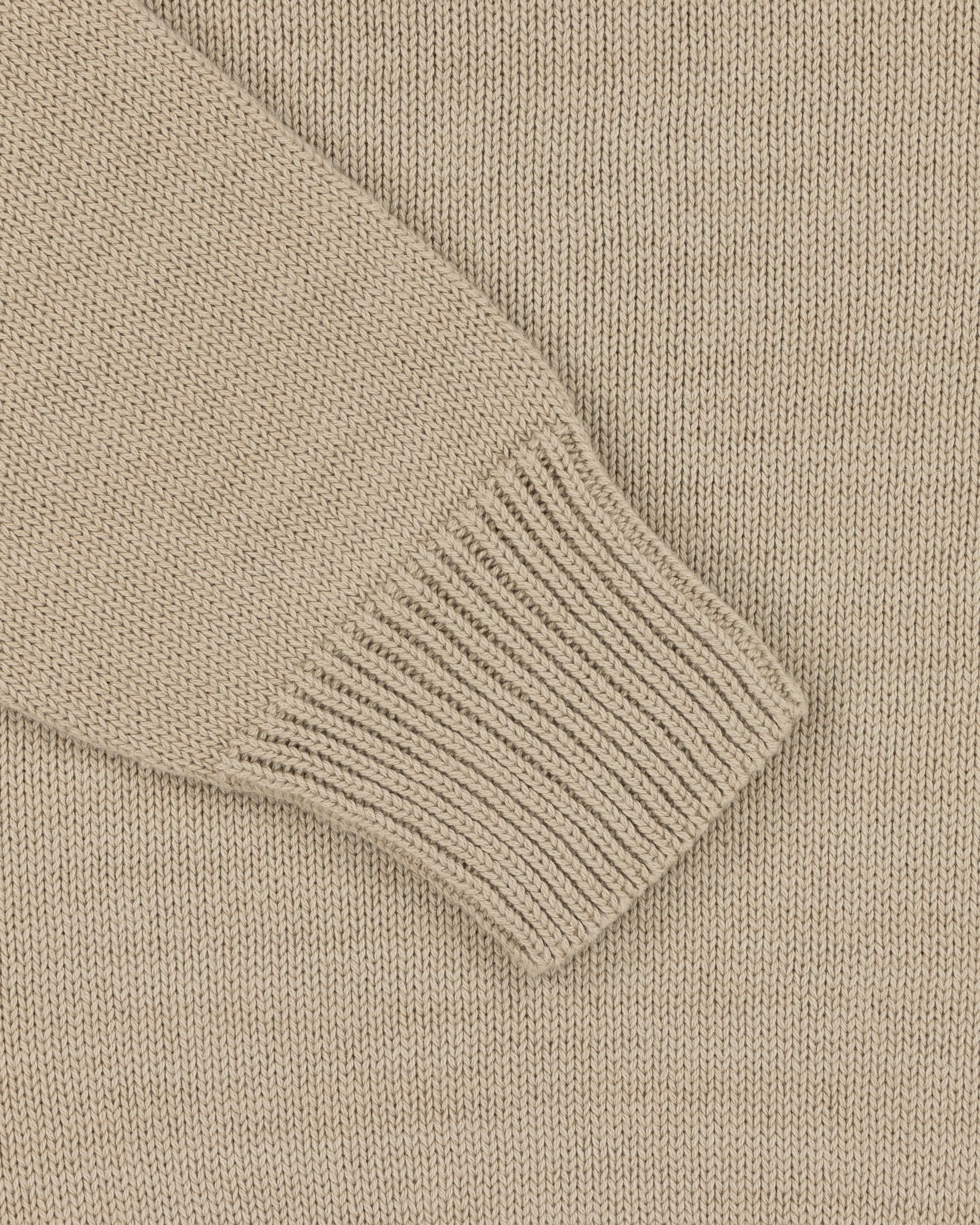 Cotton Crew Neck Sweater - Oatmeal