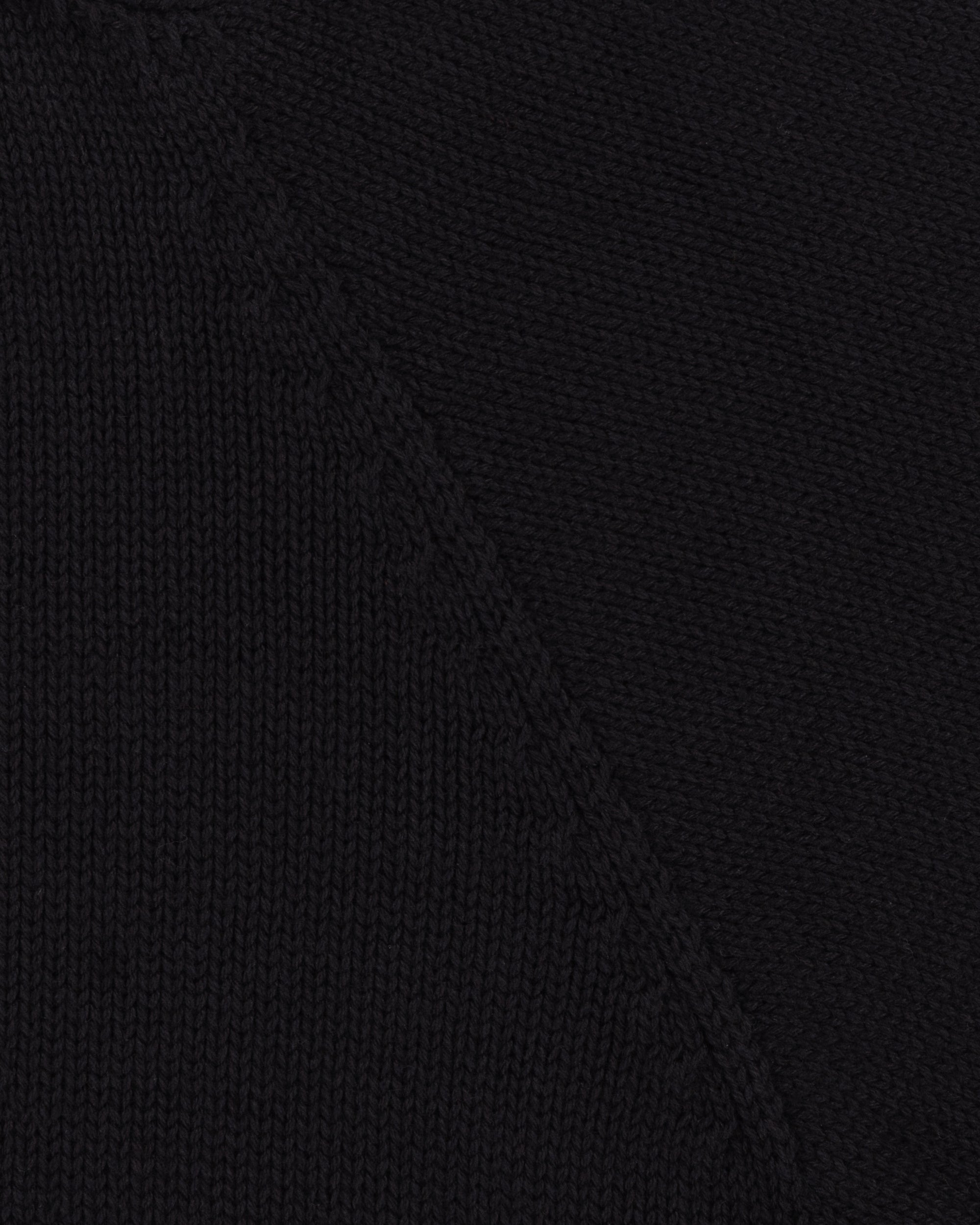 Cotton Crew Neck Sweater - Black