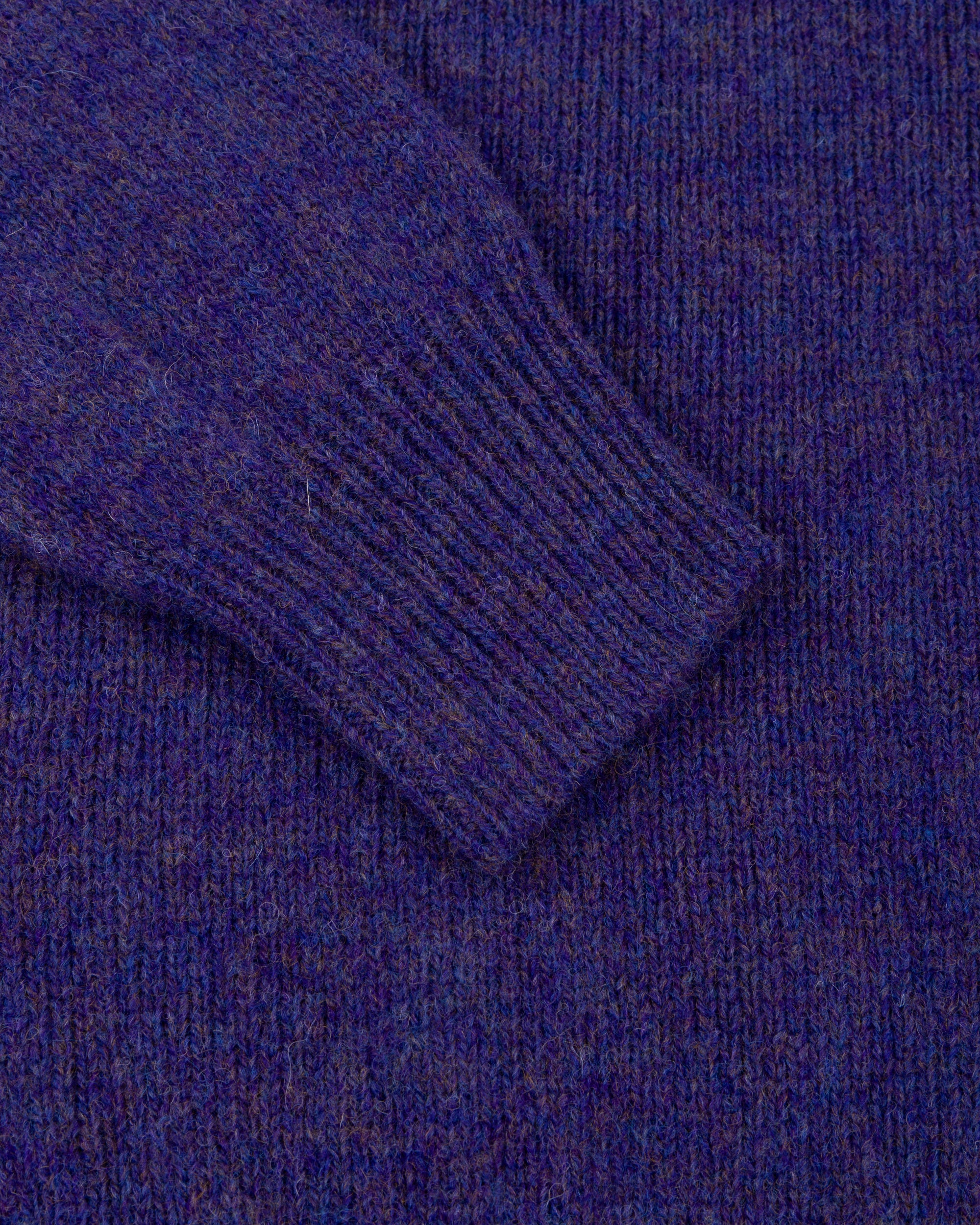 Shetland Wool Crew Neck Sweater - Iris