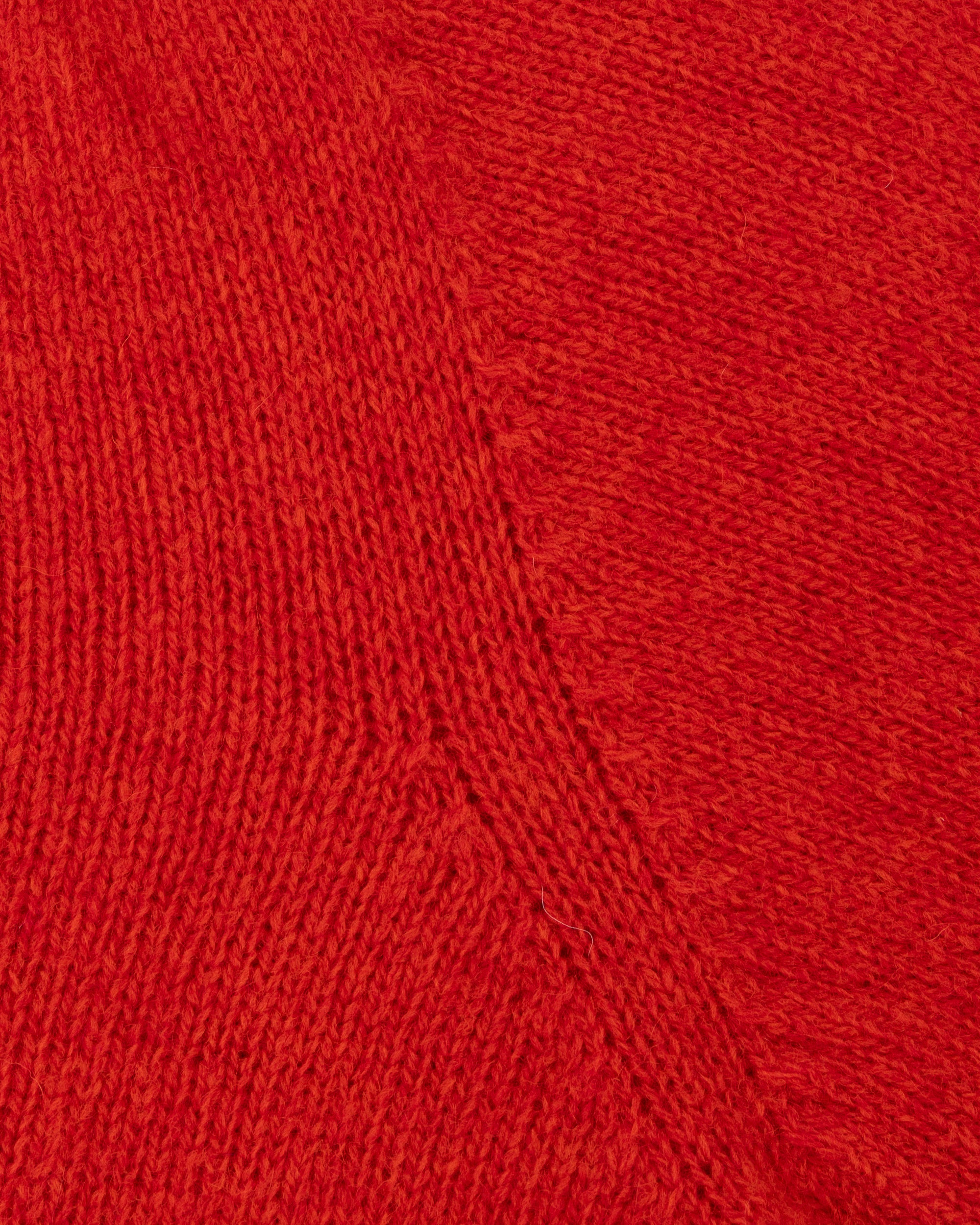 Shetland Wool Crew Neck Sweater - Red