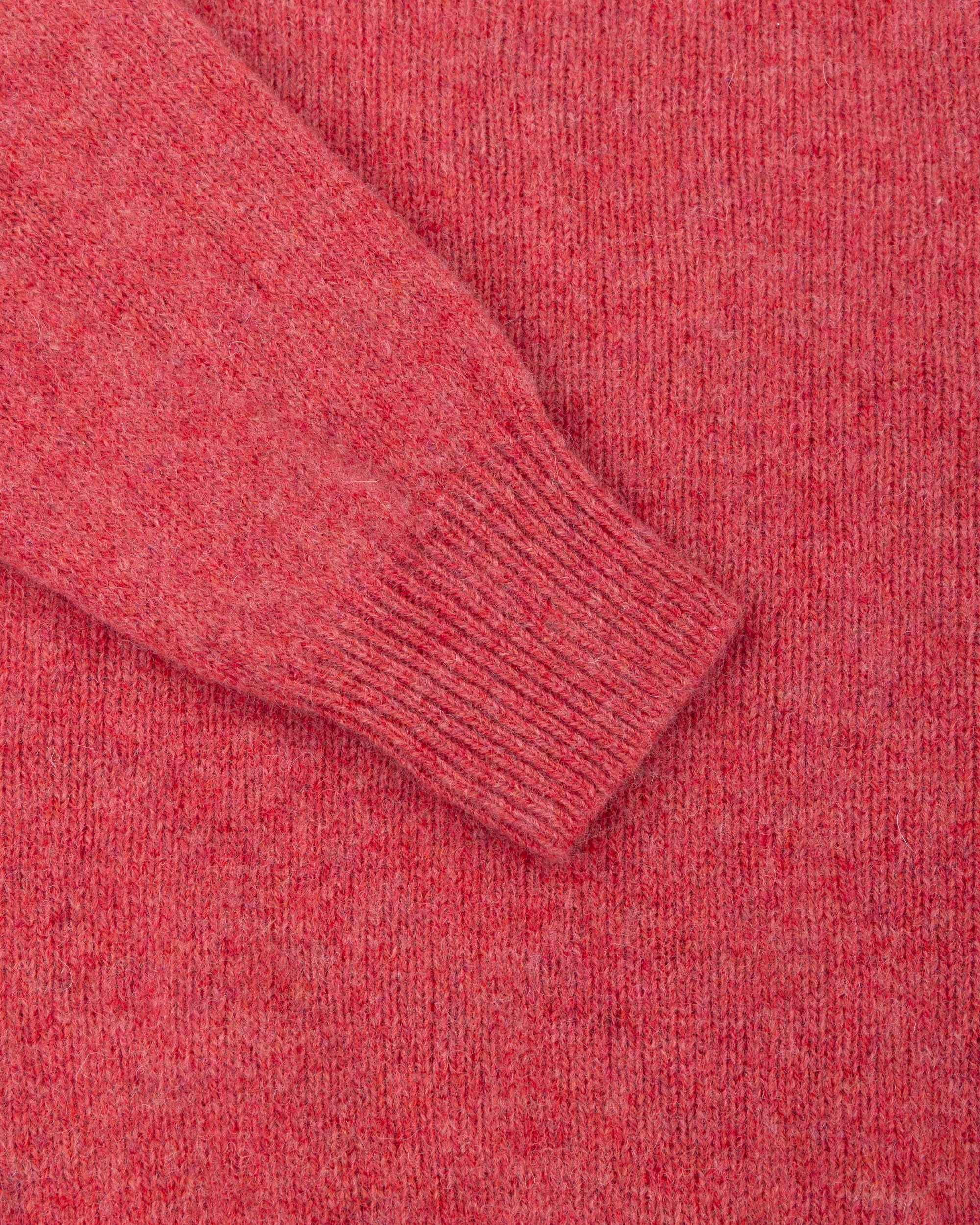 Shetland Wool Crew Neck Sweater - Rose