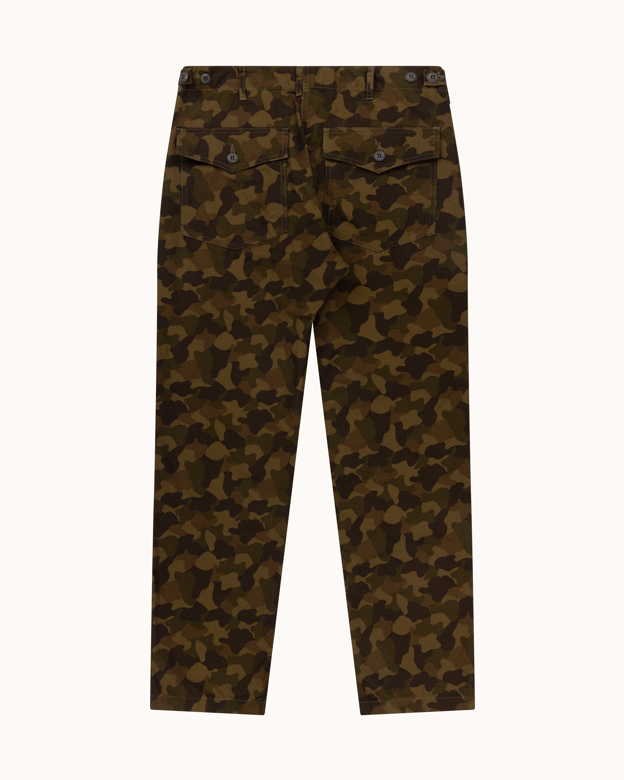 High Rise Japanese Fatigue Pant - Camouflage Ripstop