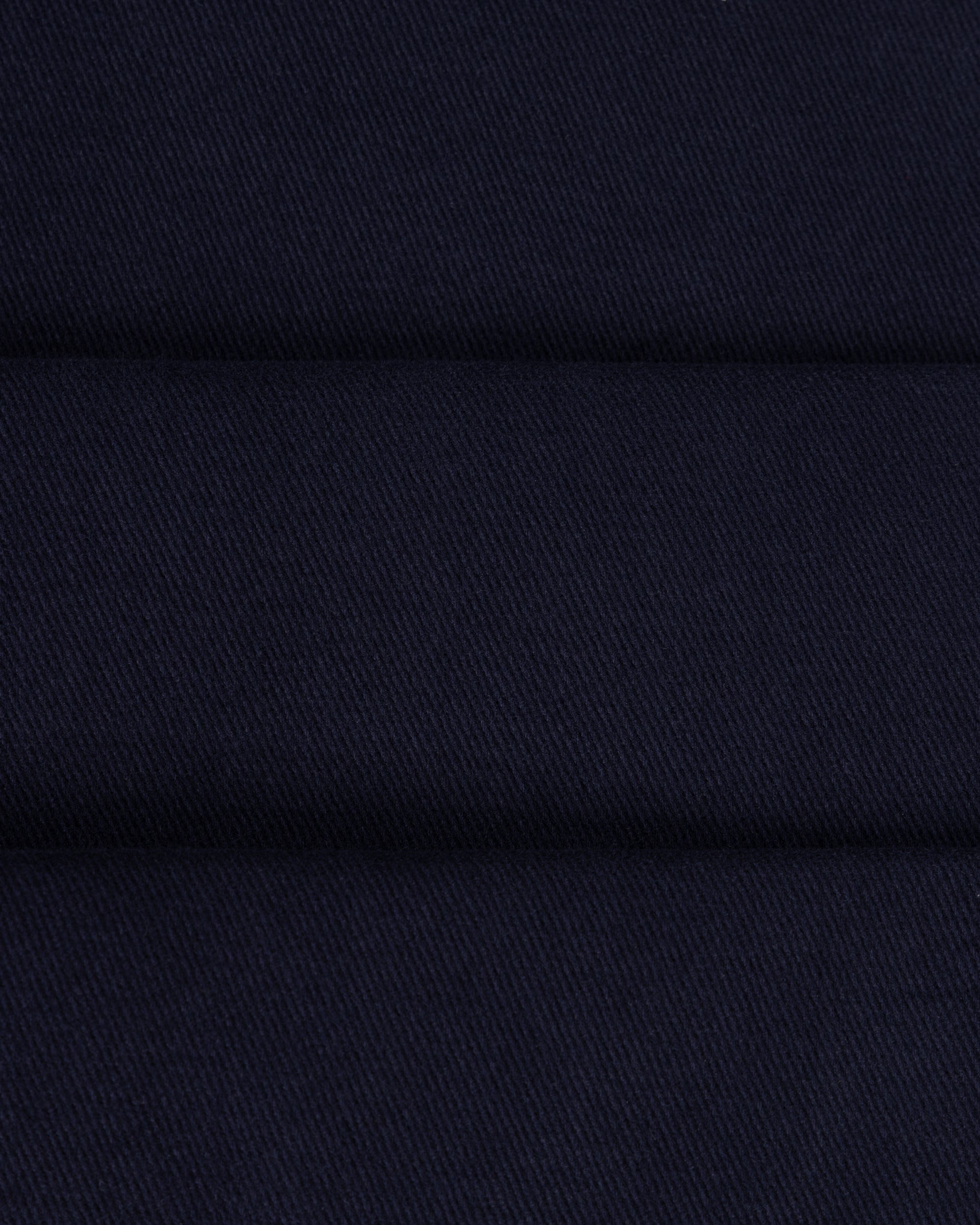 Classic Pleated Trouser - Navy Brushed Cotton