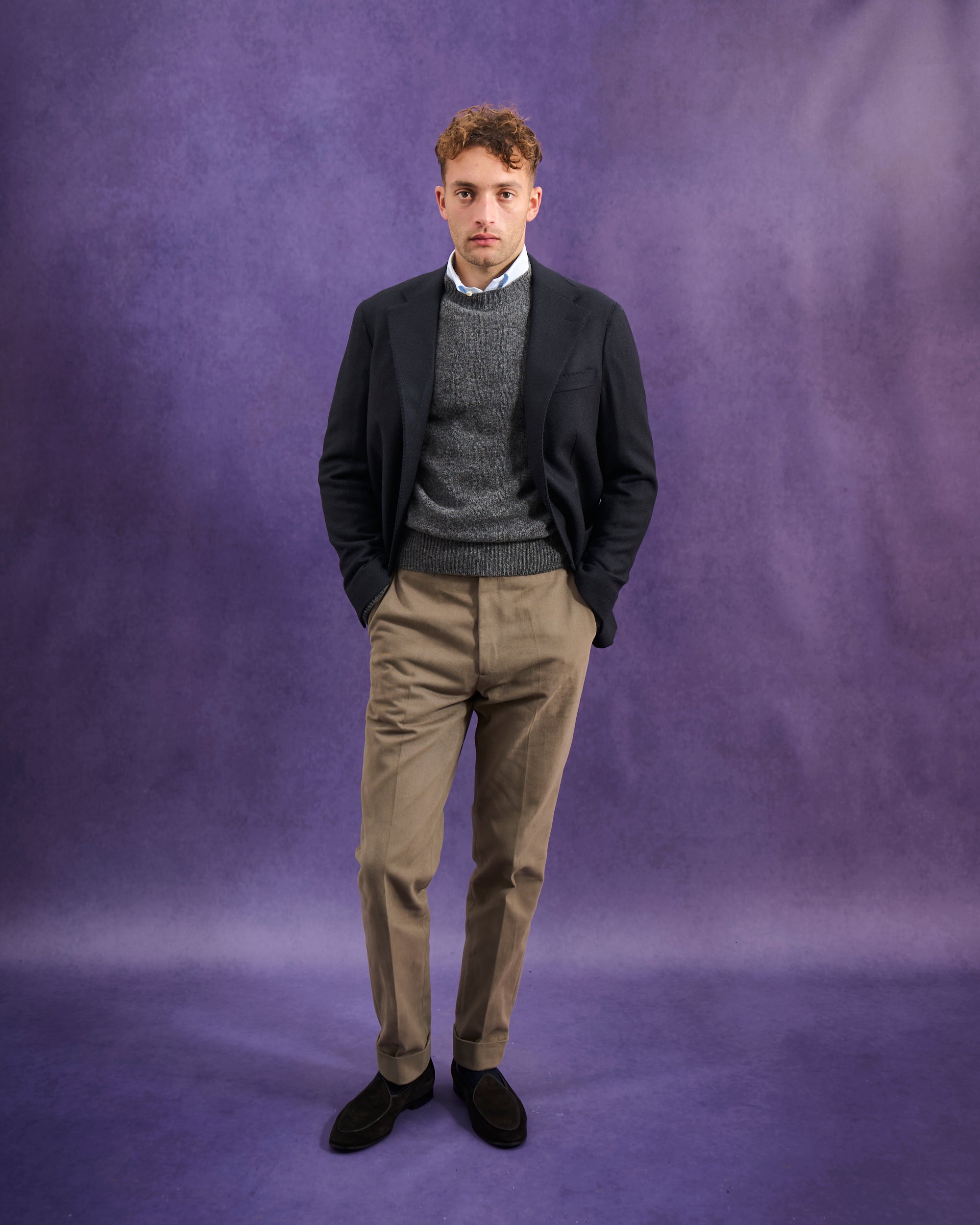 Flat Front Trouser - Lovat Cotton Drill