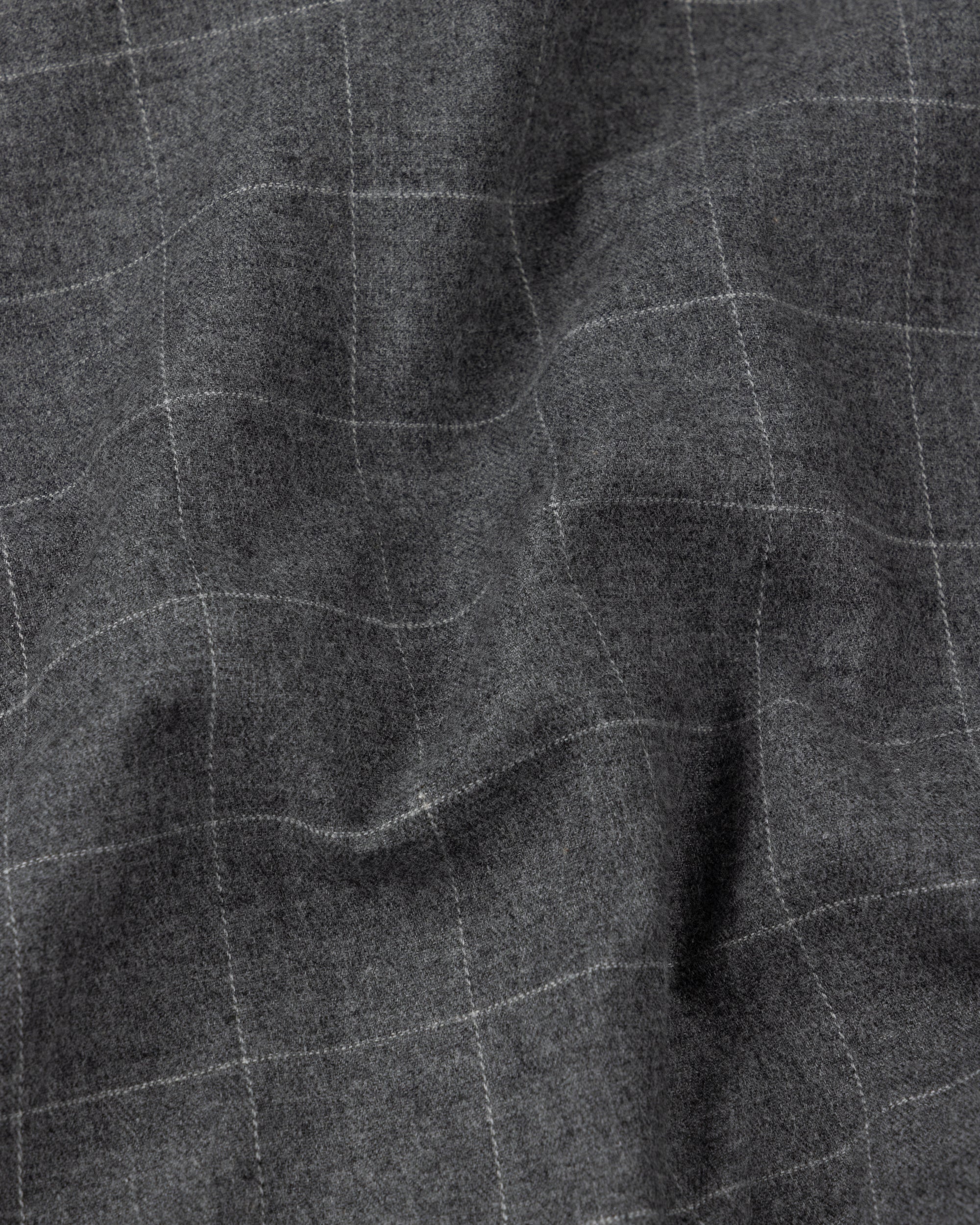 Overshirt - Grey Windowpane Cotton